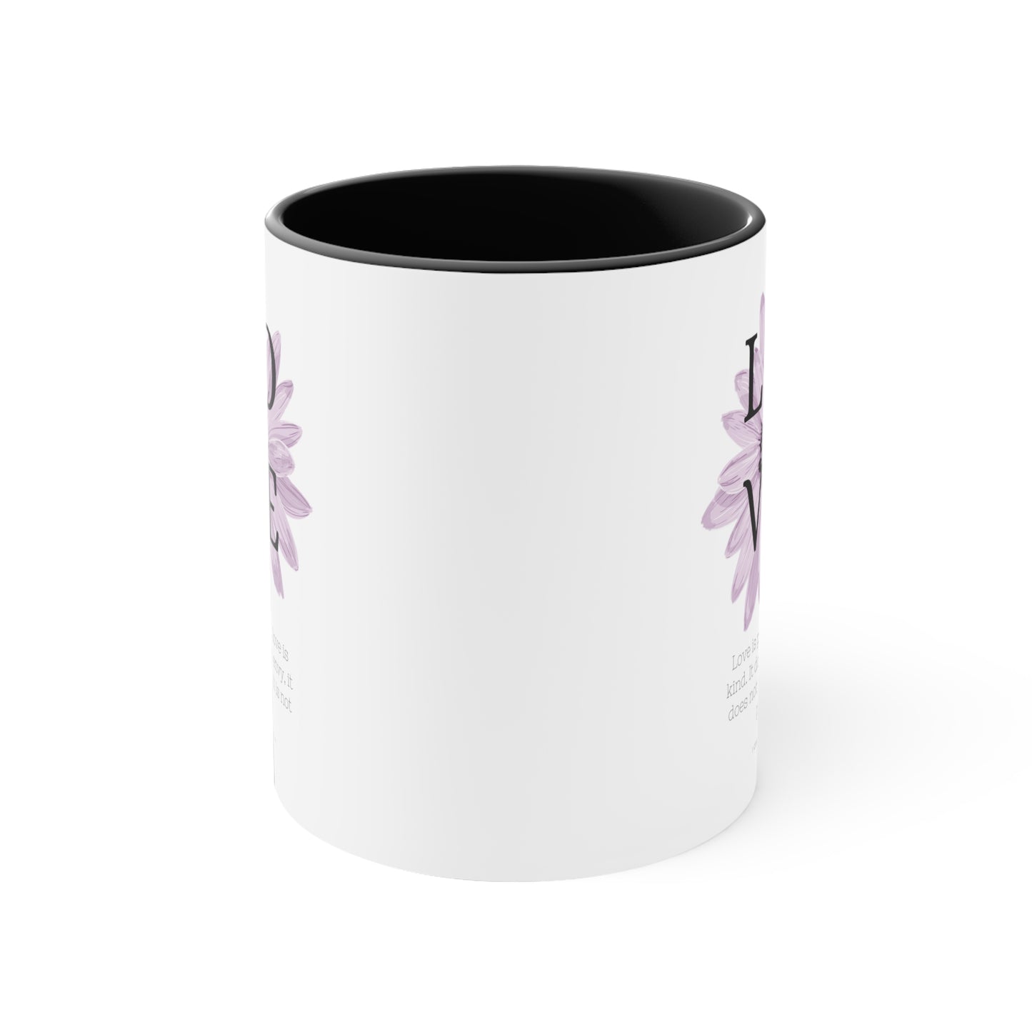 Love Is Christian Mug with Bible Verse Accent Coffee Mug, 11oz