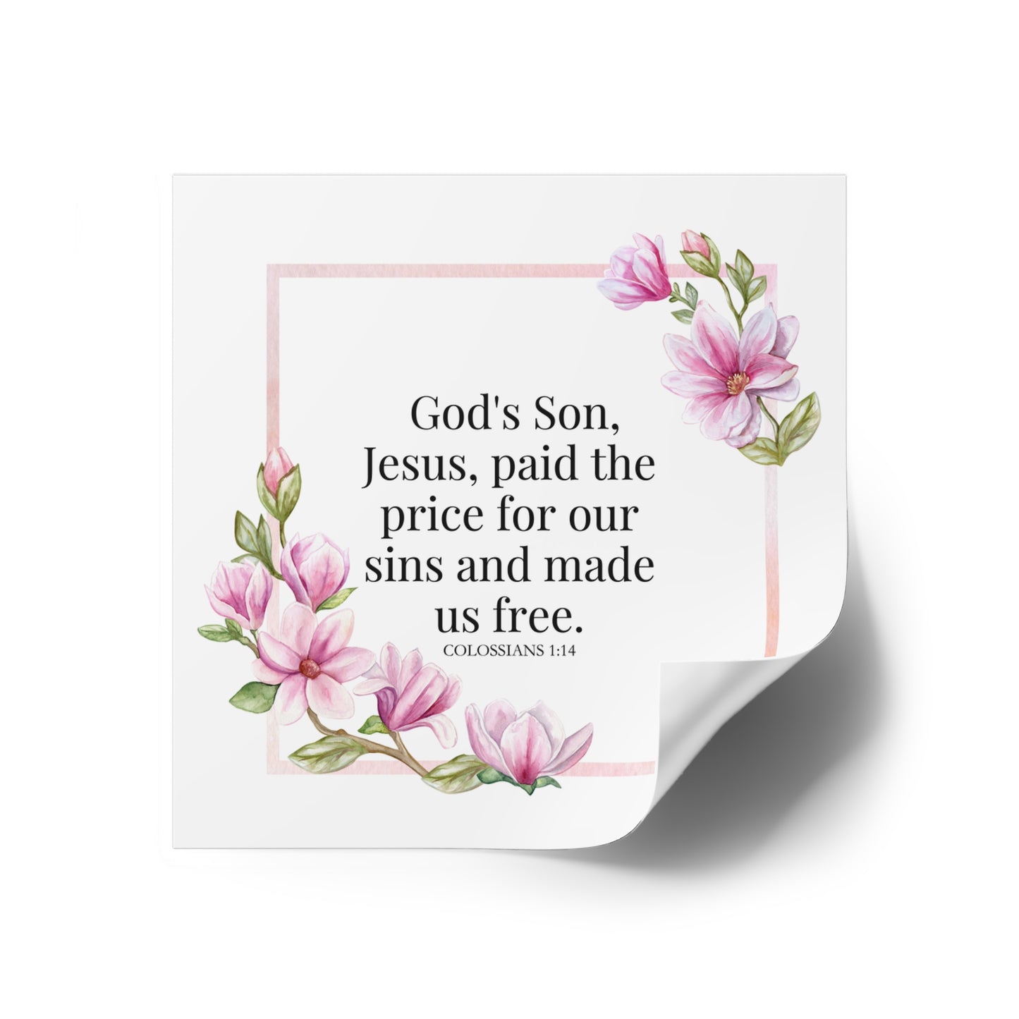 Christian Stickers, Jesus Paid The Price Sticker, Devotional Journal Sticker, Christian Vinyl Sticker