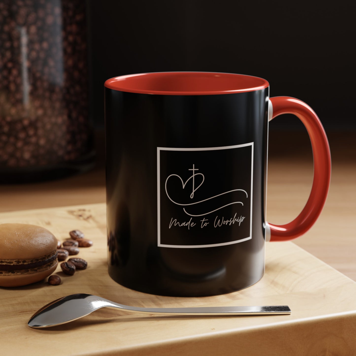 Made to Worship Mug with Bible Verse Christian coffee mugs for Mom Christian Coffee Mug with Inspirational Message Accent Coffee Mug in 11oz Coffee Mug in 15 oz for coffee lovers