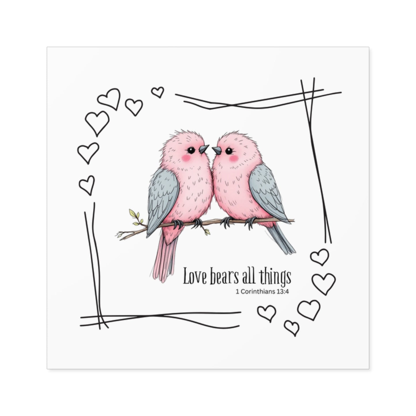 Christian Stickers, Love Bears All Things Sticker, Devotional Journal Sticker, Christian Vinyl Sticker, Christian Faith Sticker