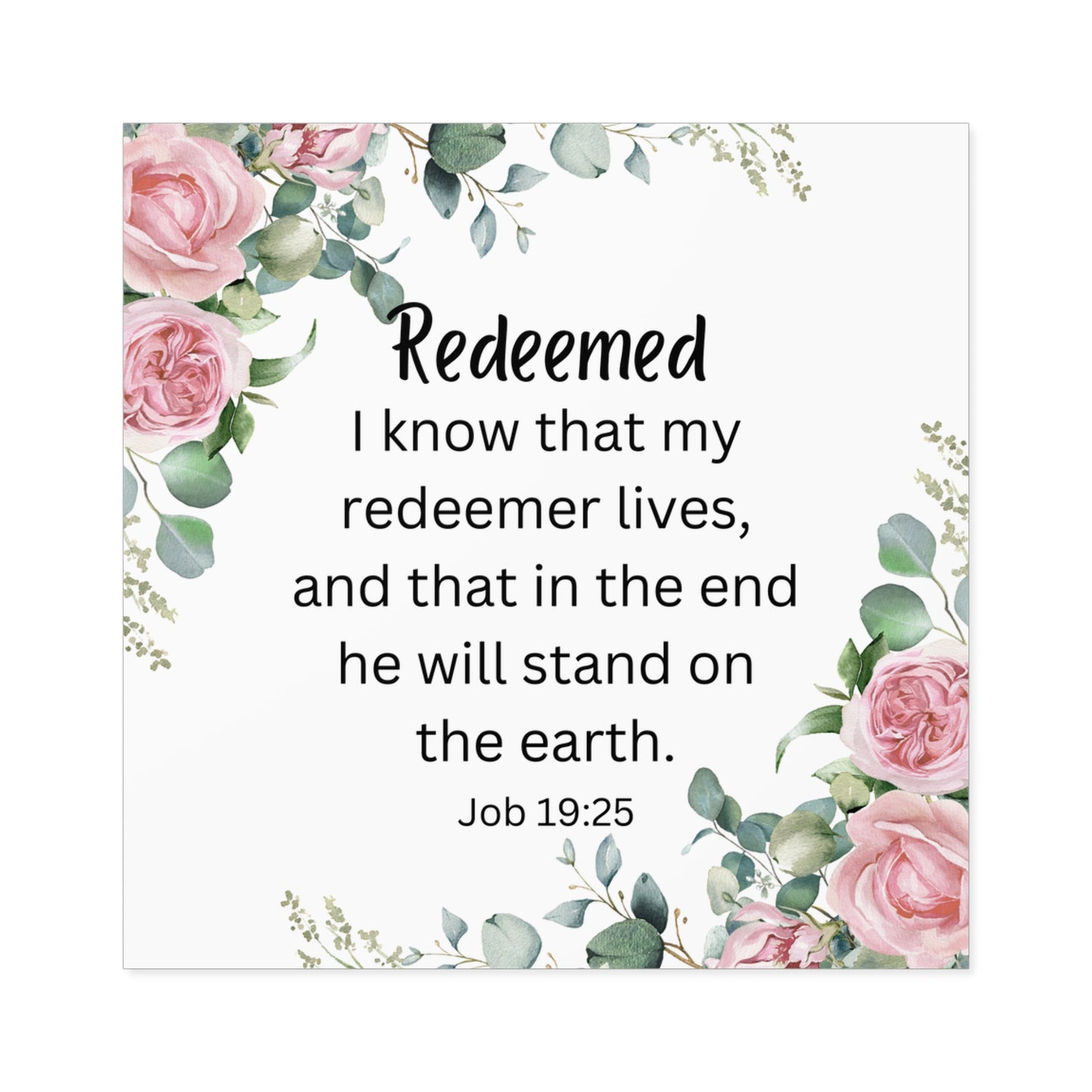 Redeemed Christian Sticker Bible Verse Christian Easter Sticker