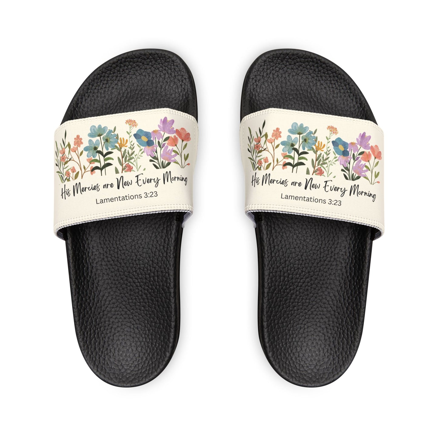 His Mercies are New Every Morning Christian Women's Removable Strap Sandals