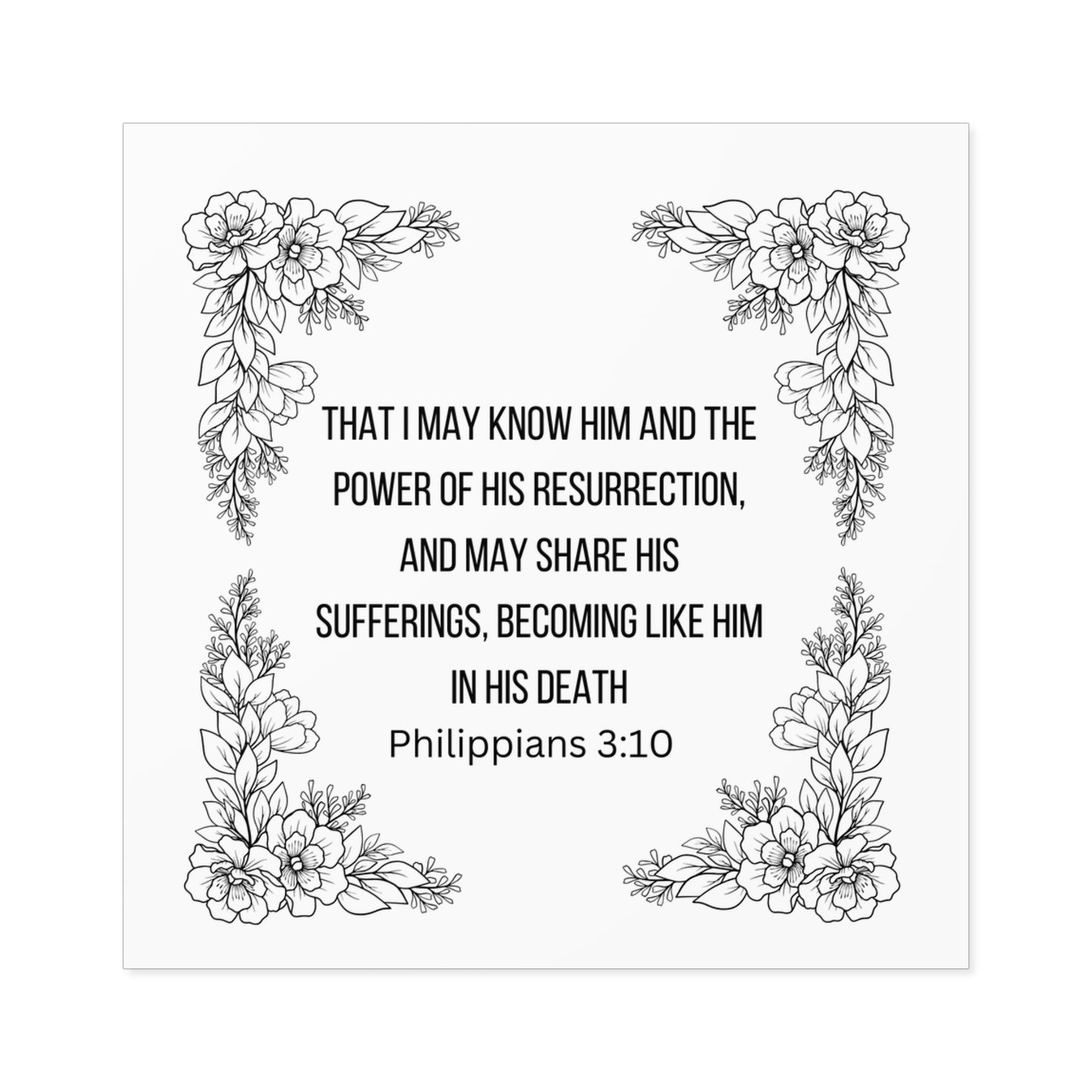 Christian Sticker, Becoming Like Christ, Bible Verse Christian Easter Sticker