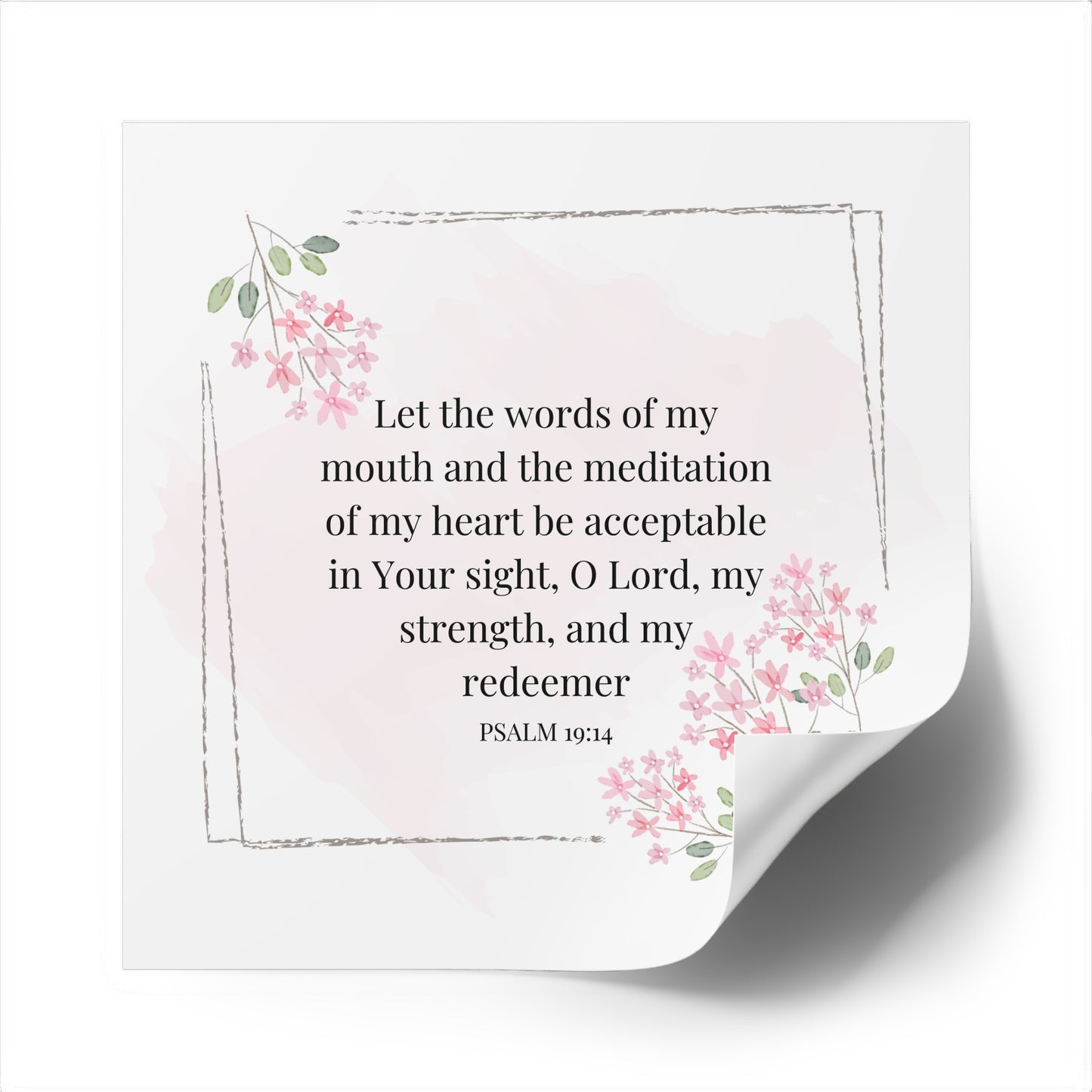 Christian Stickers, Psalms 19:14 Notebook Stickers