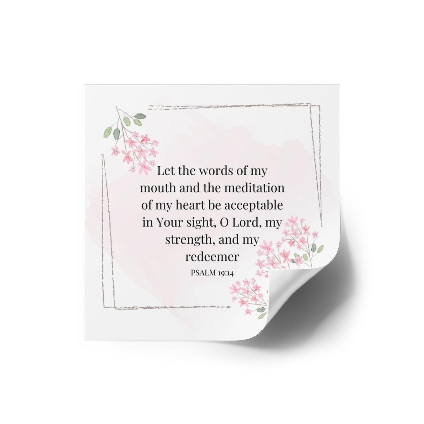 Christian Stickers, Psalms 19:14 Notebook Stickers