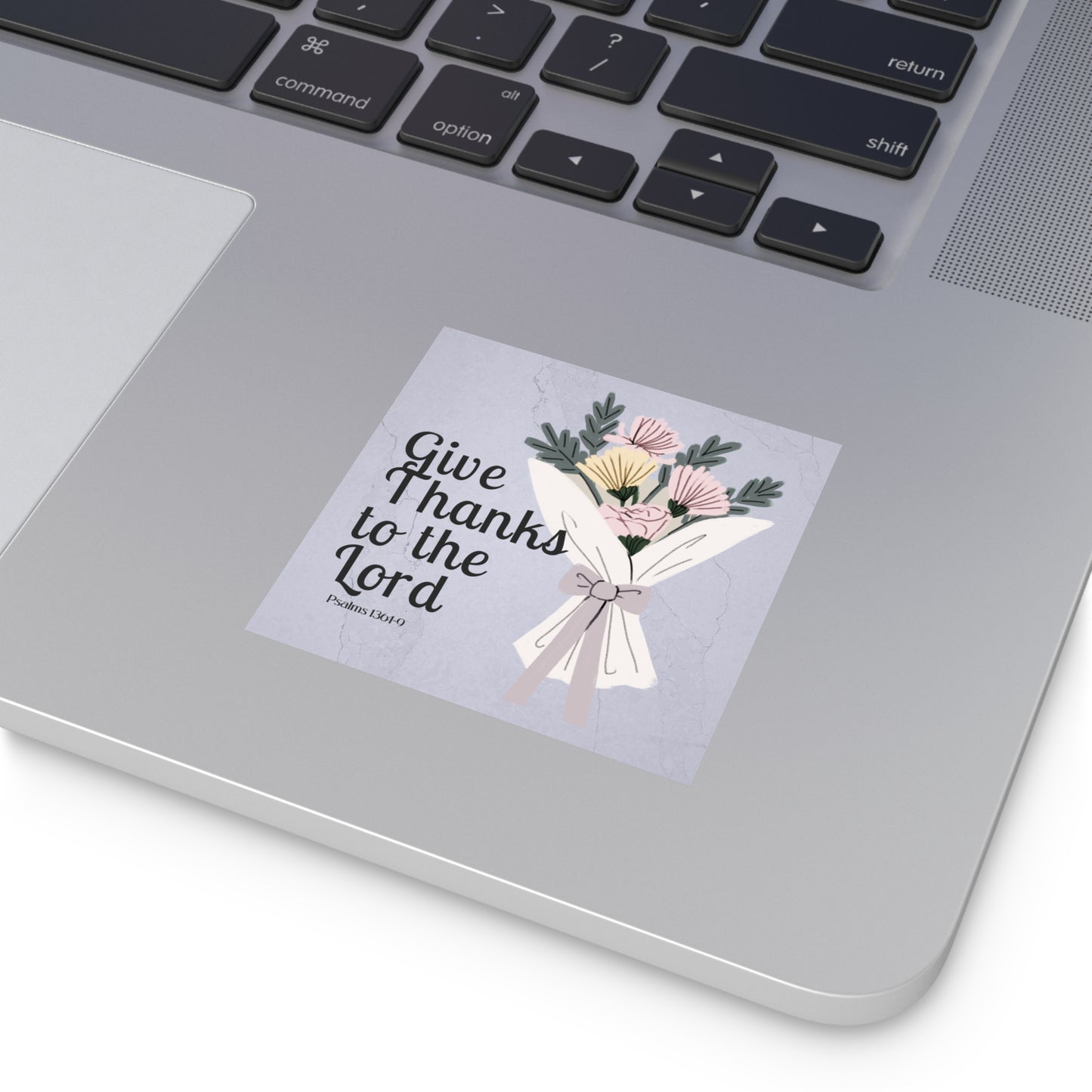 Thank You Sticker in Lavender Christian Sticker Great Thanksgiving Sticker
