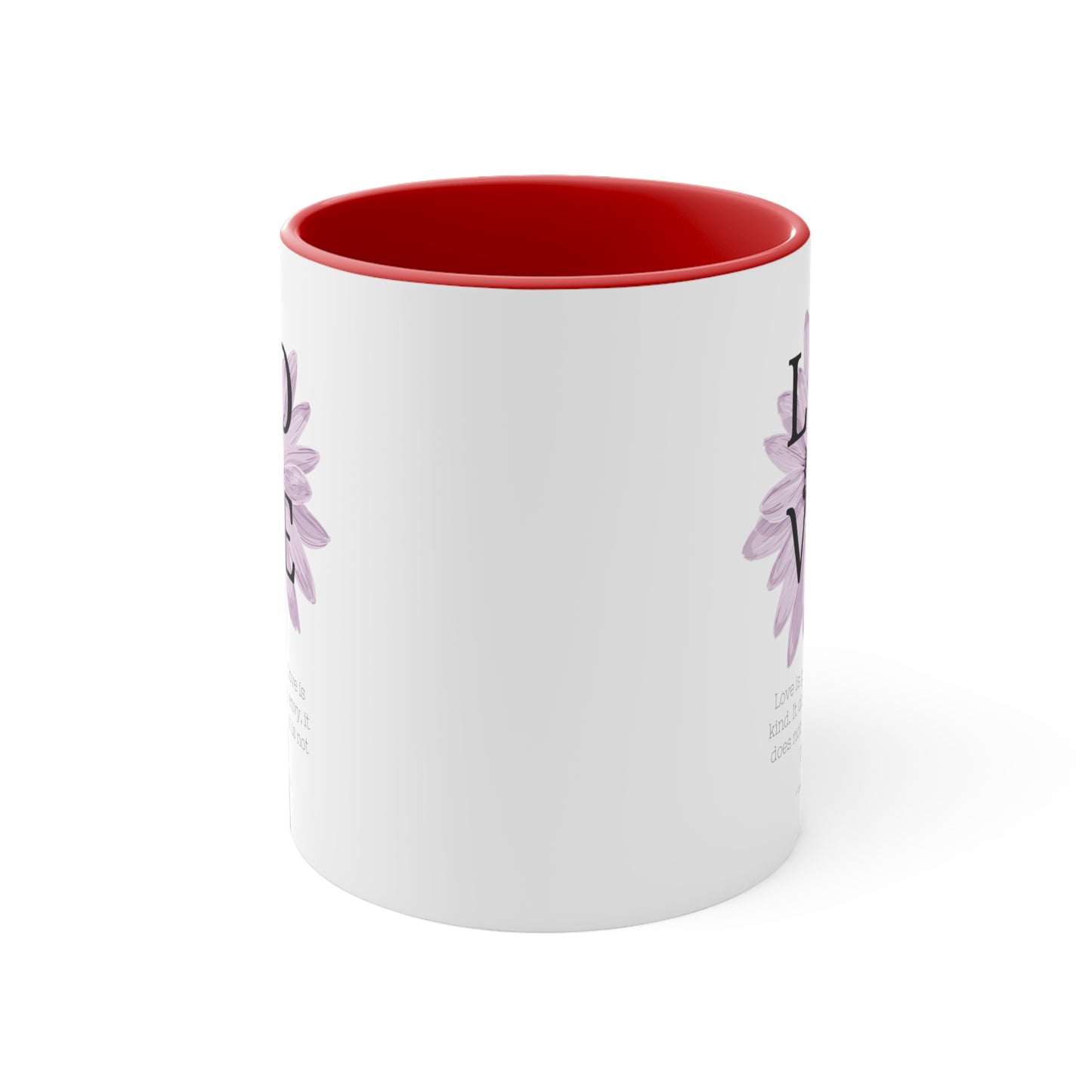 Love Is Christian Mug with Bible Verse Accent Coffee Mug, 11oz