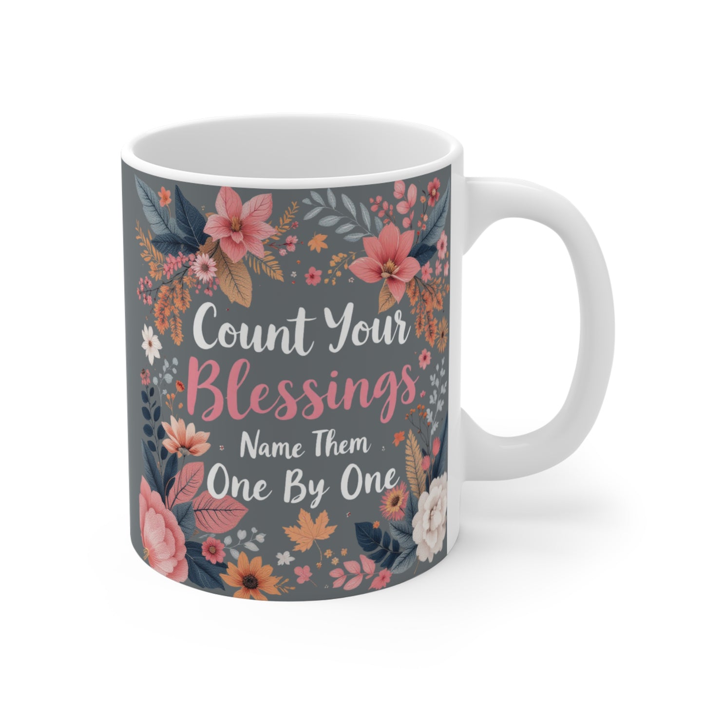 Count Your Blessings Mug, Christian Coffee Mug, Thanksgiving Mug, Thanksgiving Christian Coffee Mug 11oz