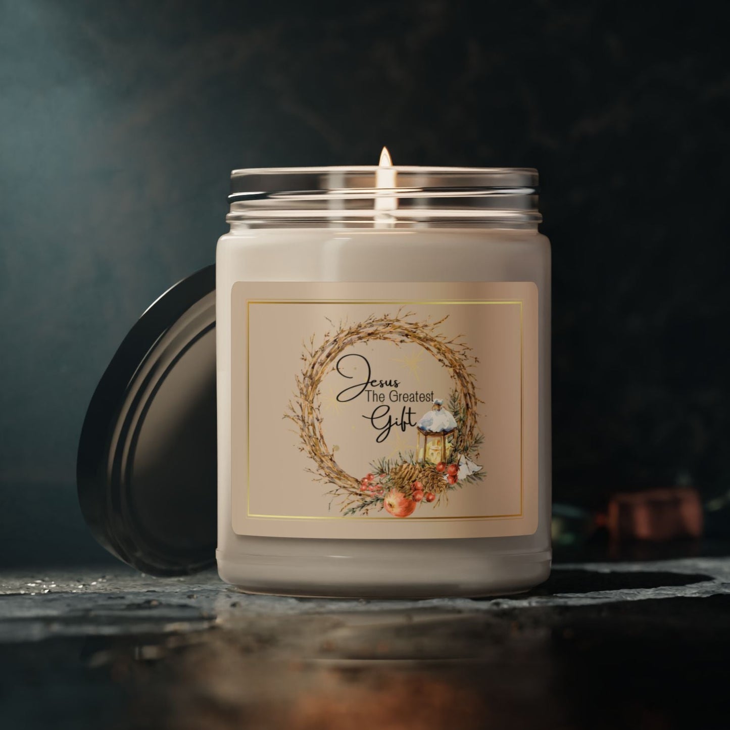 Jesus the Greatest Gift Christian Candle