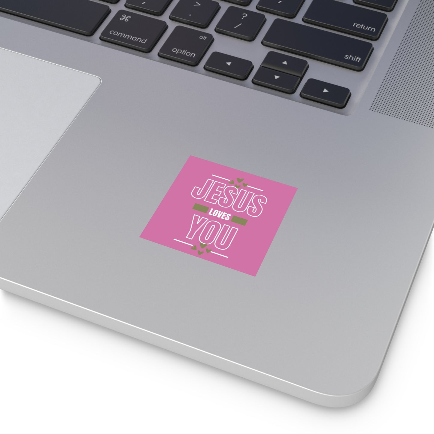 Christian Stickers, Jesus Loves You, Scripture Sticker, Christian Vinyl Sticker in Pink