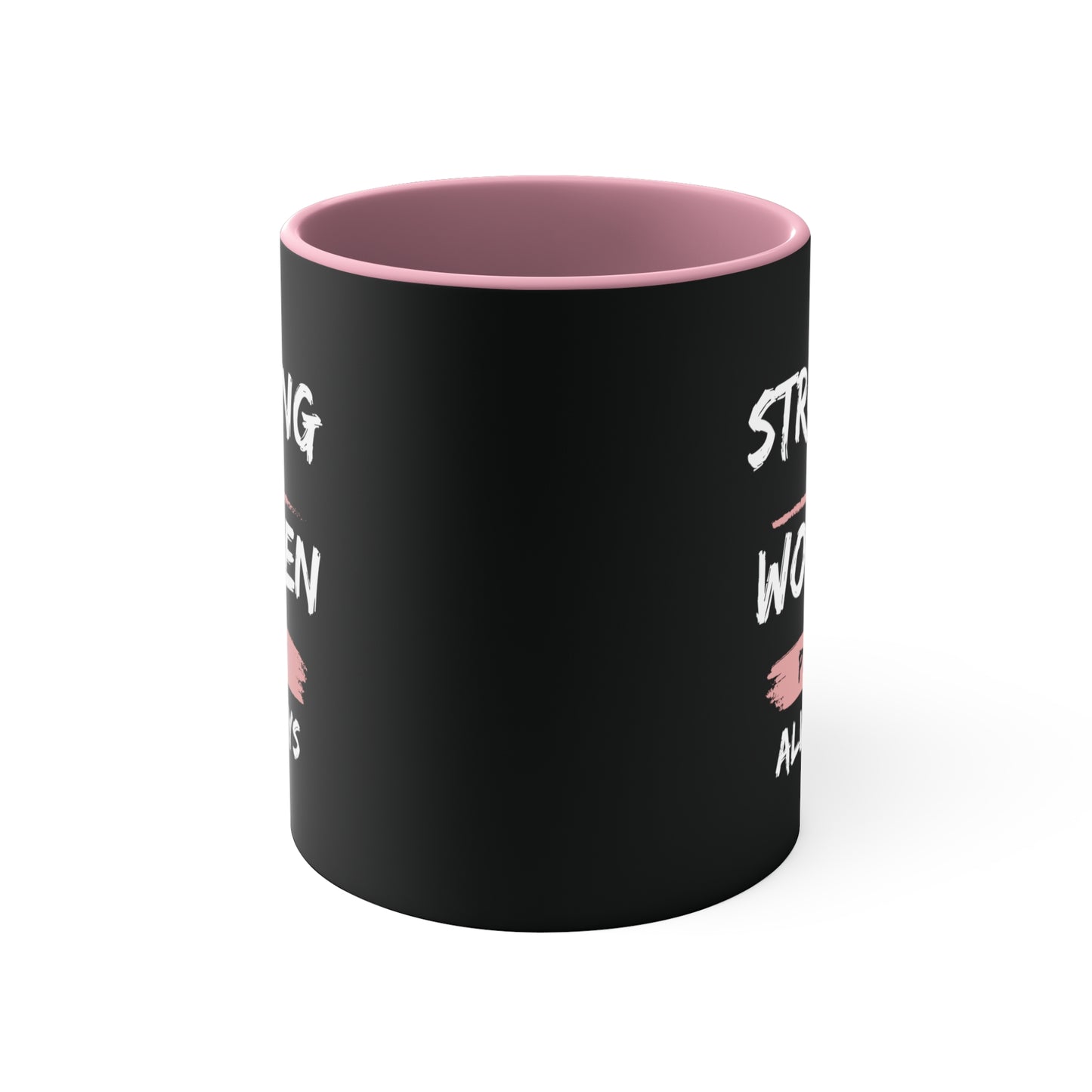 Strong Women Pray Christian Mug with Bible Verse Accent Coffee Mug, 11oz