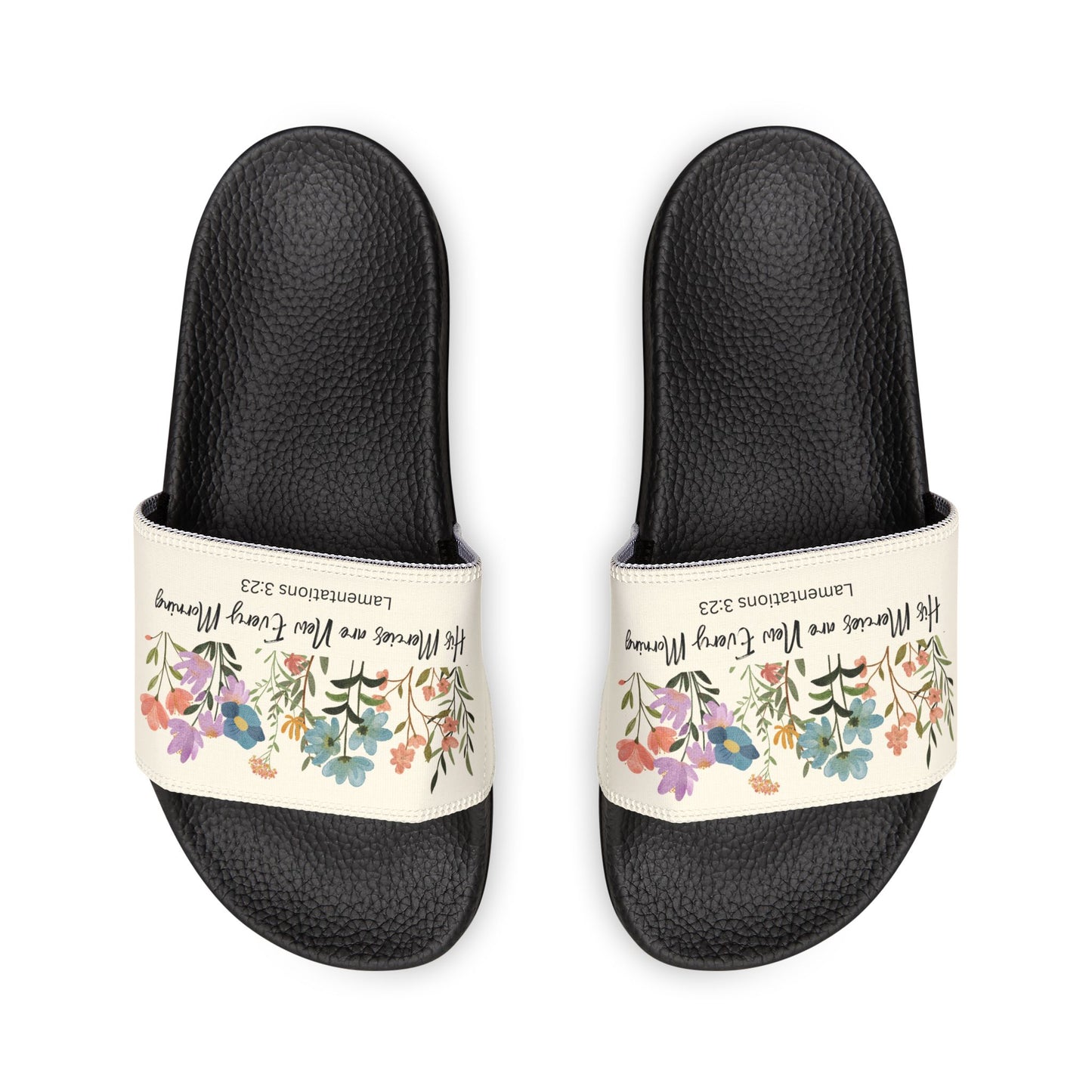 His Mercies are New Every Morning Christian Women's Removable Strap Sandals