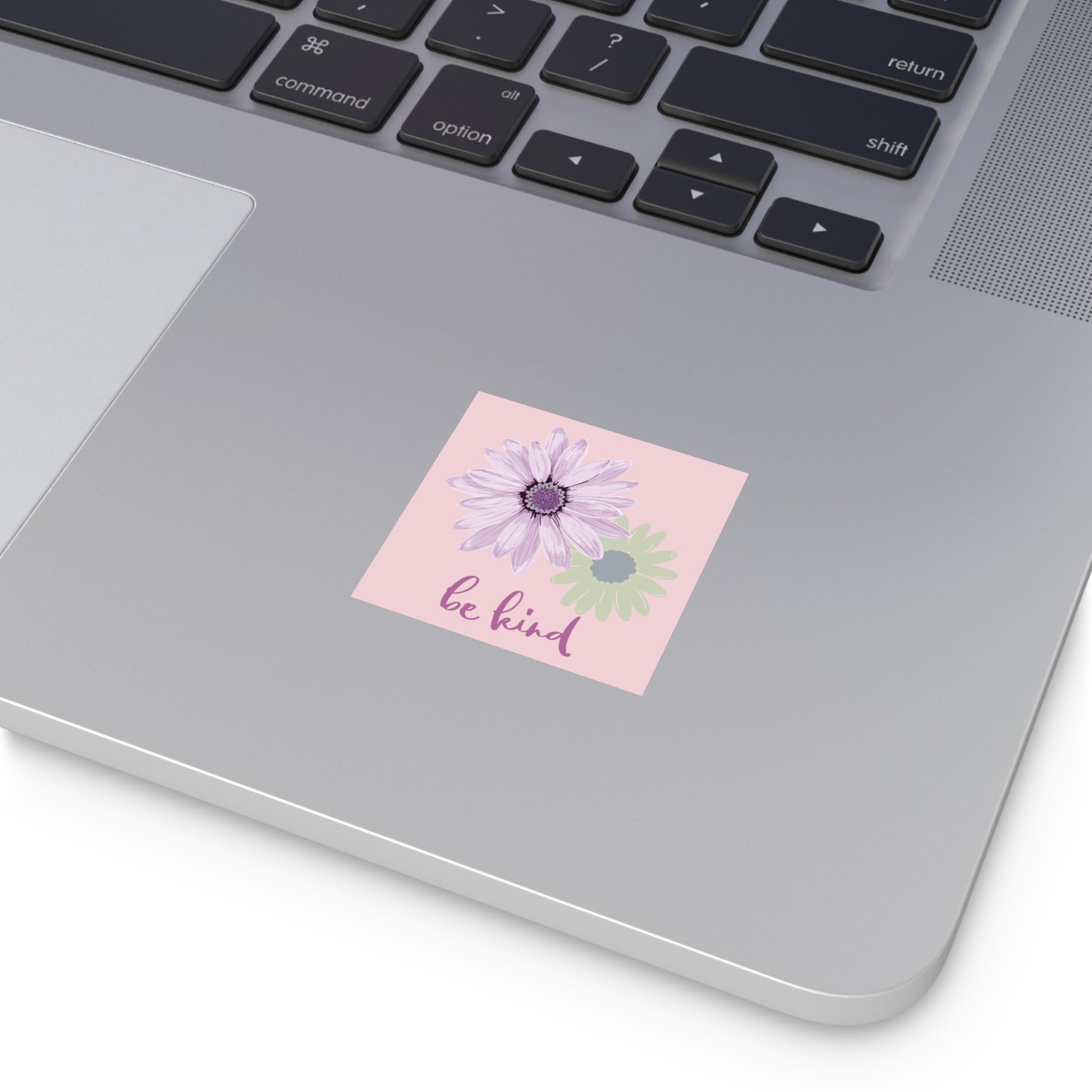 Be Kind Sticker with Bible Verse Square Sticker Be Kind Christian Sticker- Pink