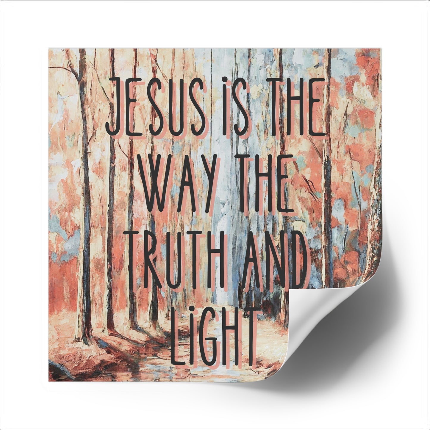 Christian Bible sticker, Jesus is the Way the Way the Truth and The Life, Notebook Stickers, Christian Vinyl Sticker, Christian Decal for Water Bottle,