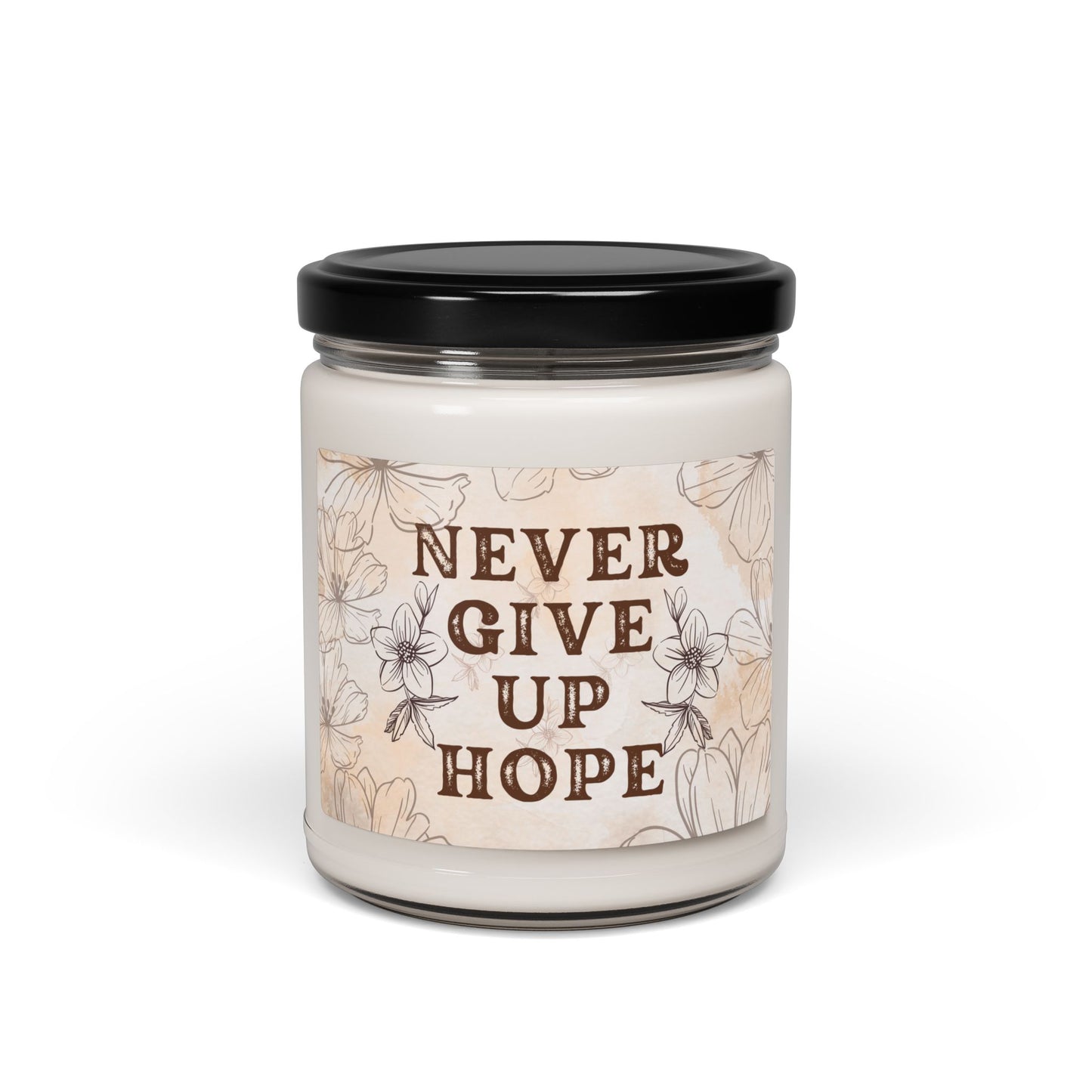 Never Give Up Hope Christian Candle