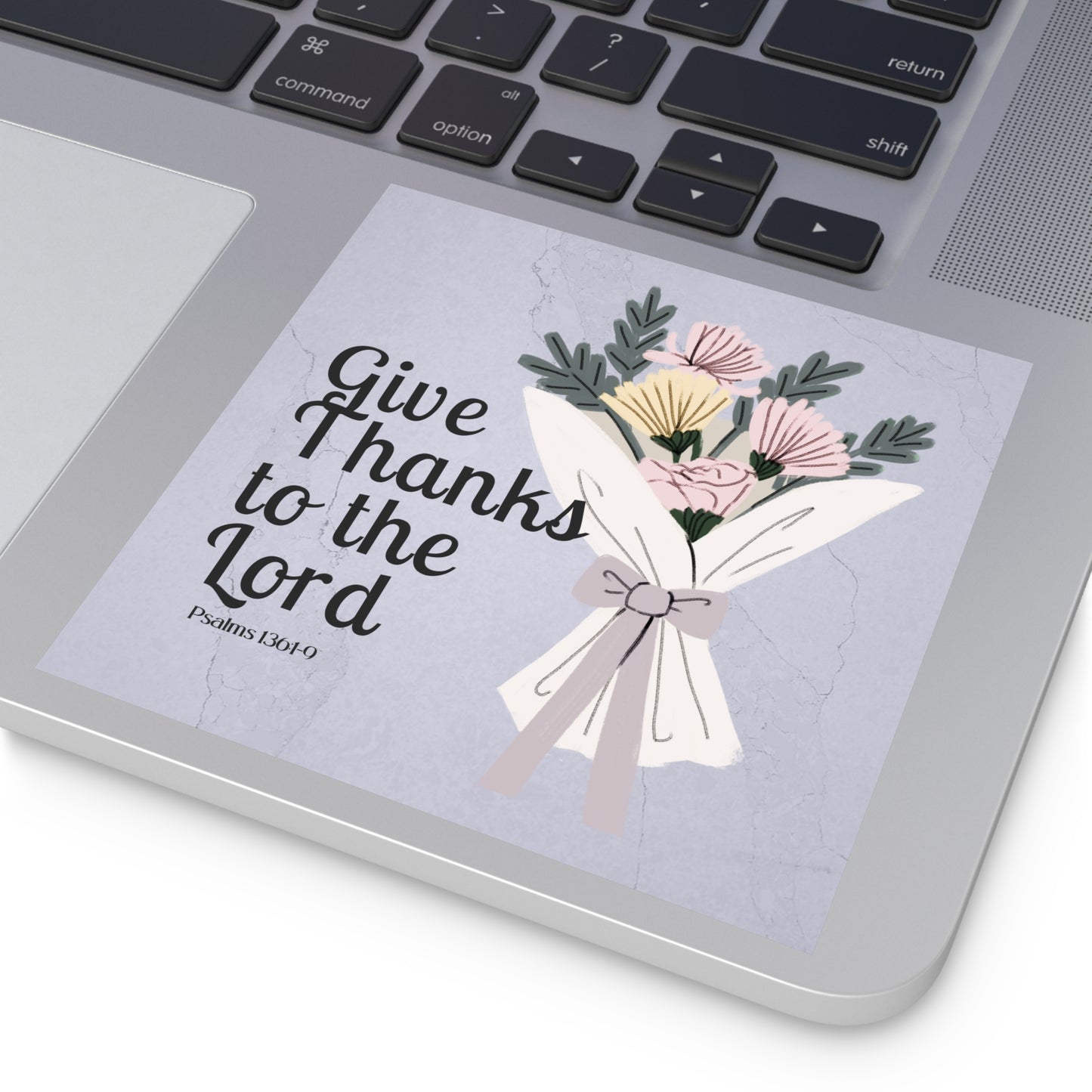 Thank You Sticker in Lavender Christian Sticker Great Thanksgiving Sticker