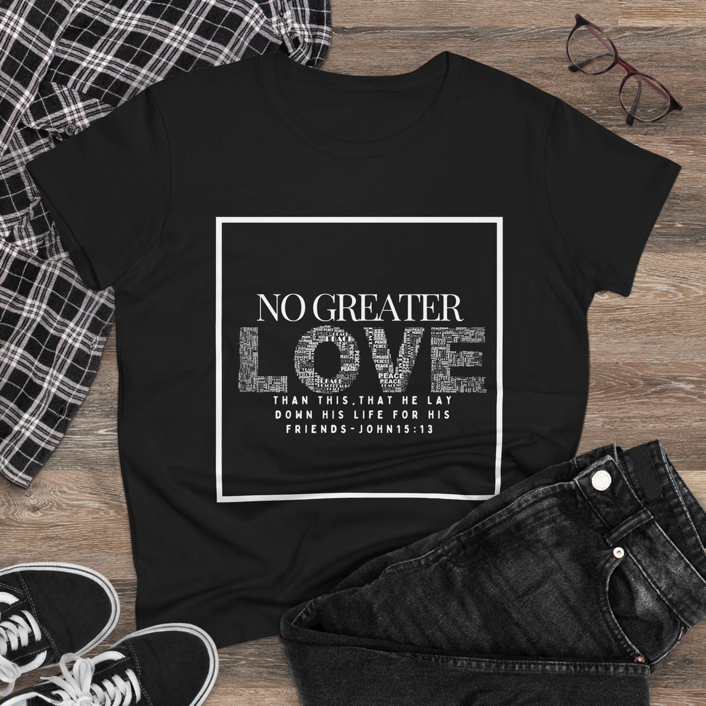 No Greater Love Women's Midweight Cotton Tshirt