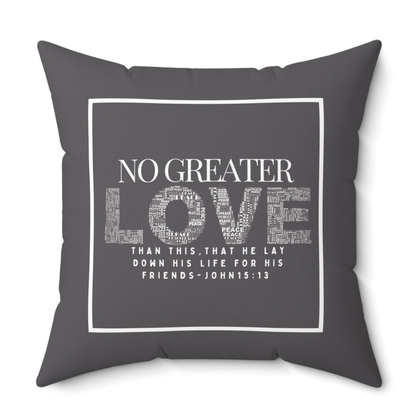 No Greater Love Christian Throw Pillow