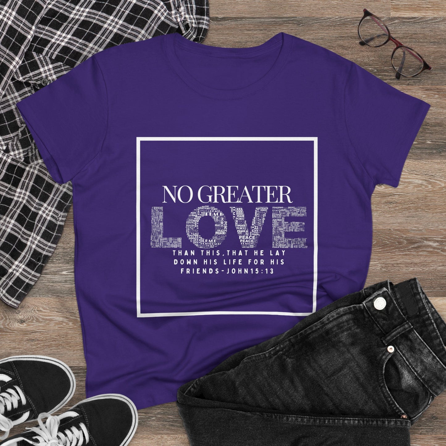 No Greater Love Women's Midweight Cotton Tshirt