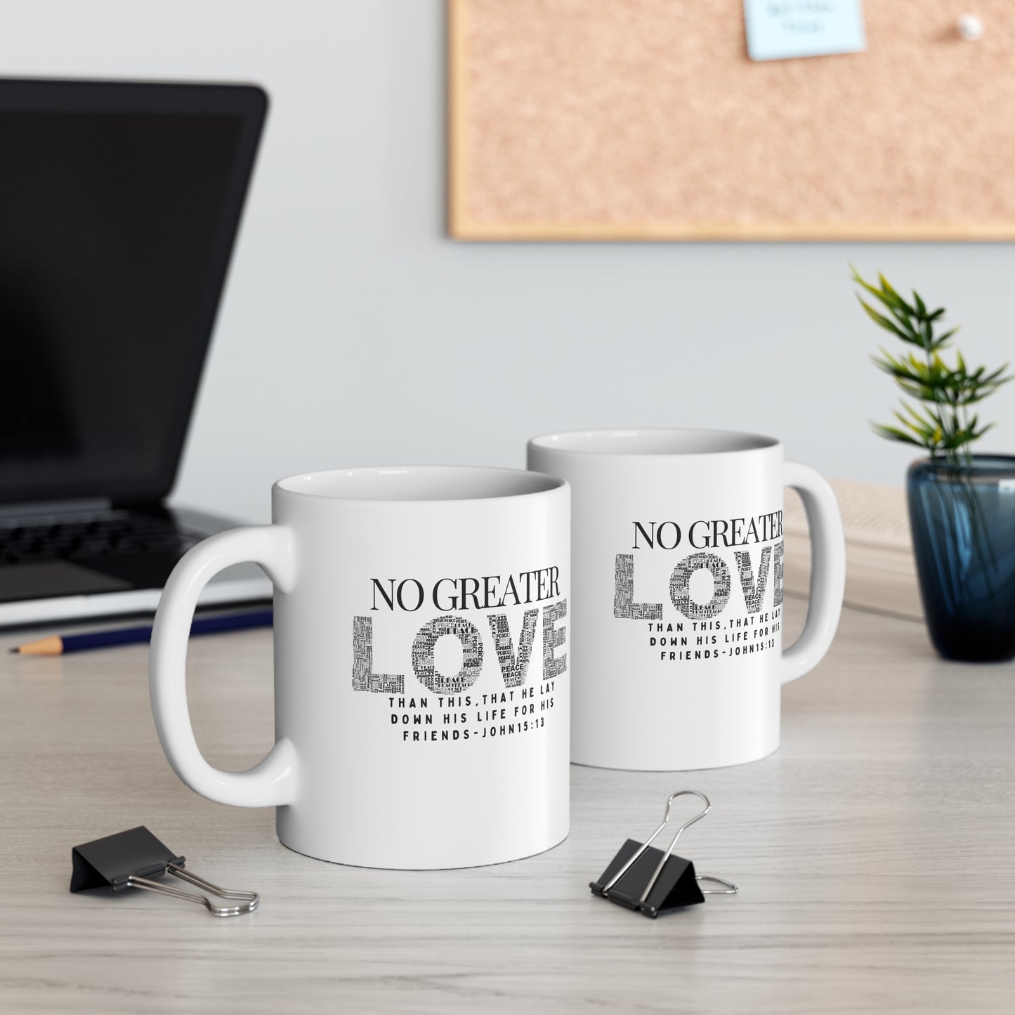 No Greater Love Christian Coffee Mug