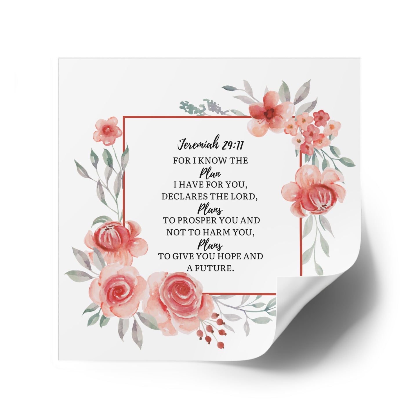Christian Stickers, I Know the Plans I have for You, Devotional Journal Sticker, Christian Vinyl Sticker