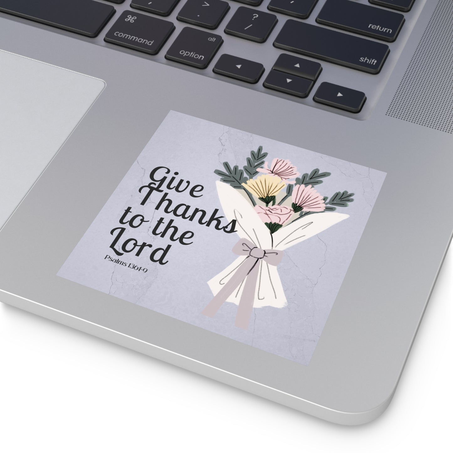 Thank You Sticker in Lavender Christian Sticker Great Thanksgiving Sticker