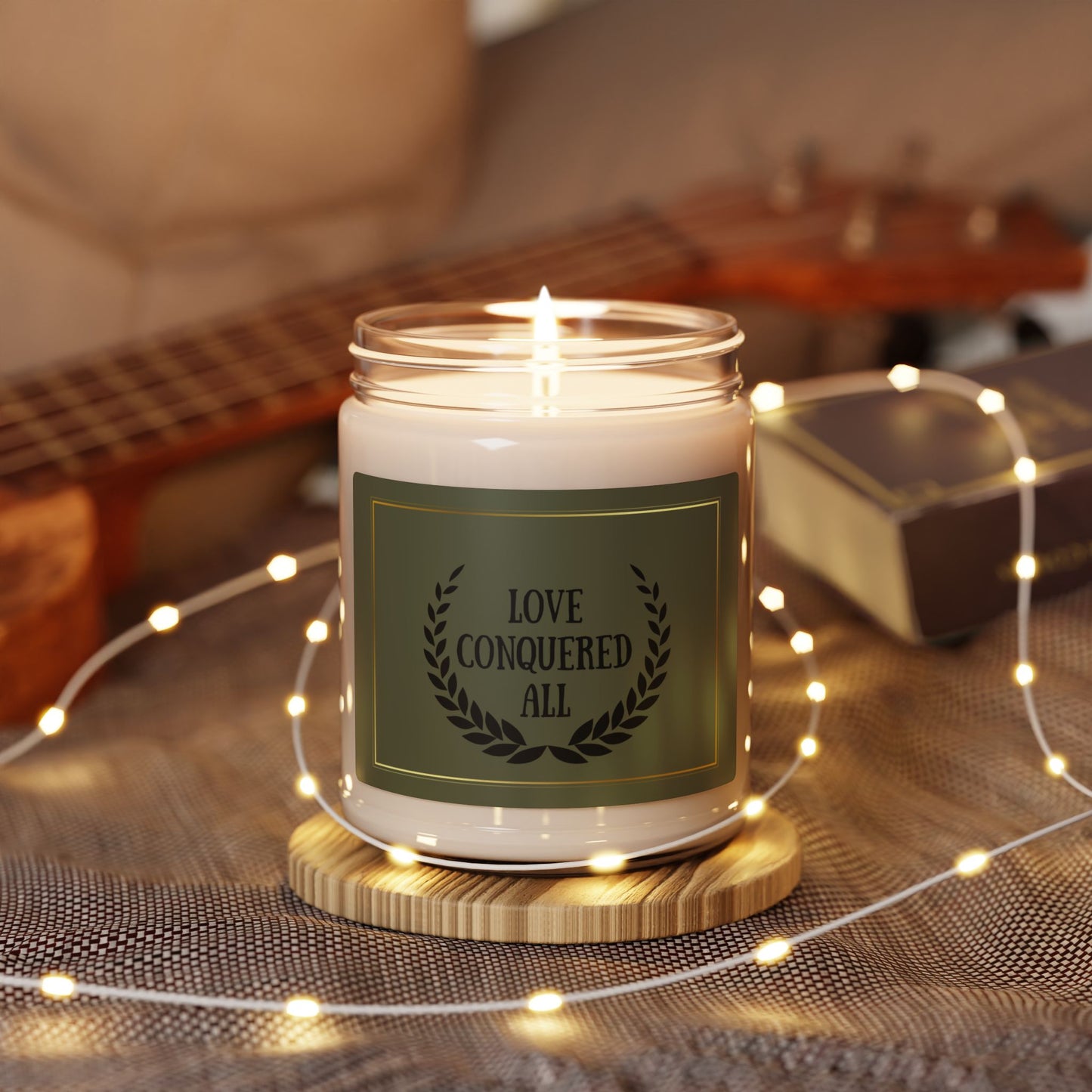 Love Conquered All Christian Candle