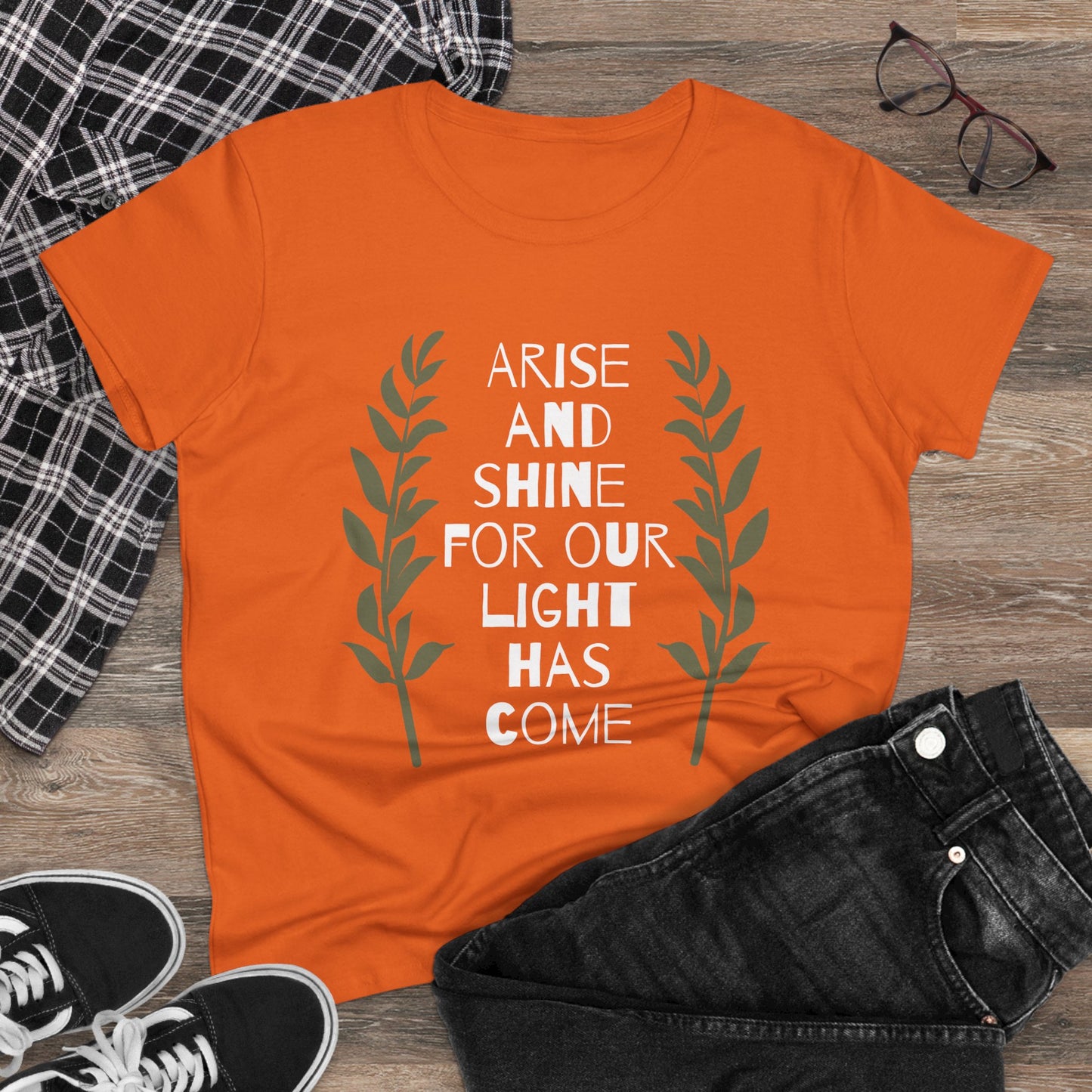 Arise and Shine Women's Midweight Cotton Tshirt