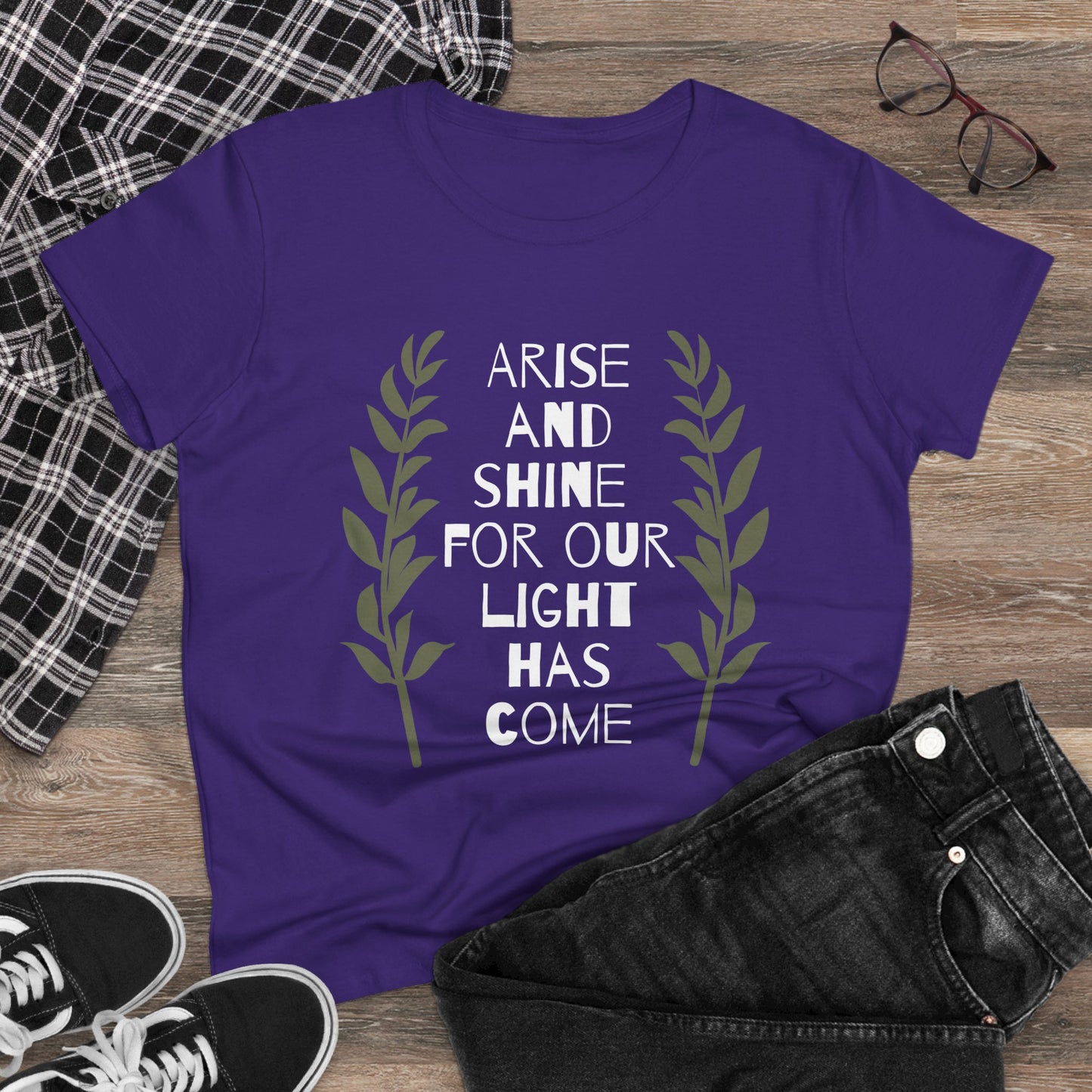 Arise and Shine Women's Midweight Cotton Tshirt