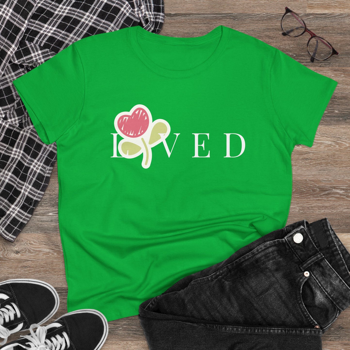 Loved Women's Midweight Cotton Tshirt