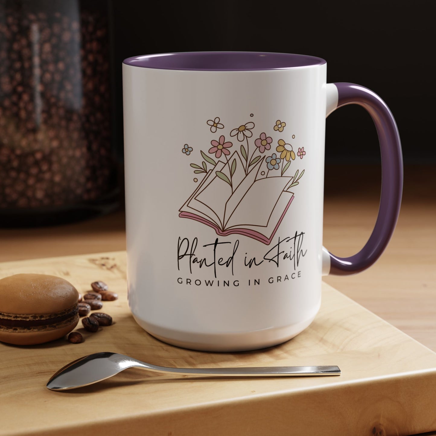 Planted in Faith Christian coffee mug