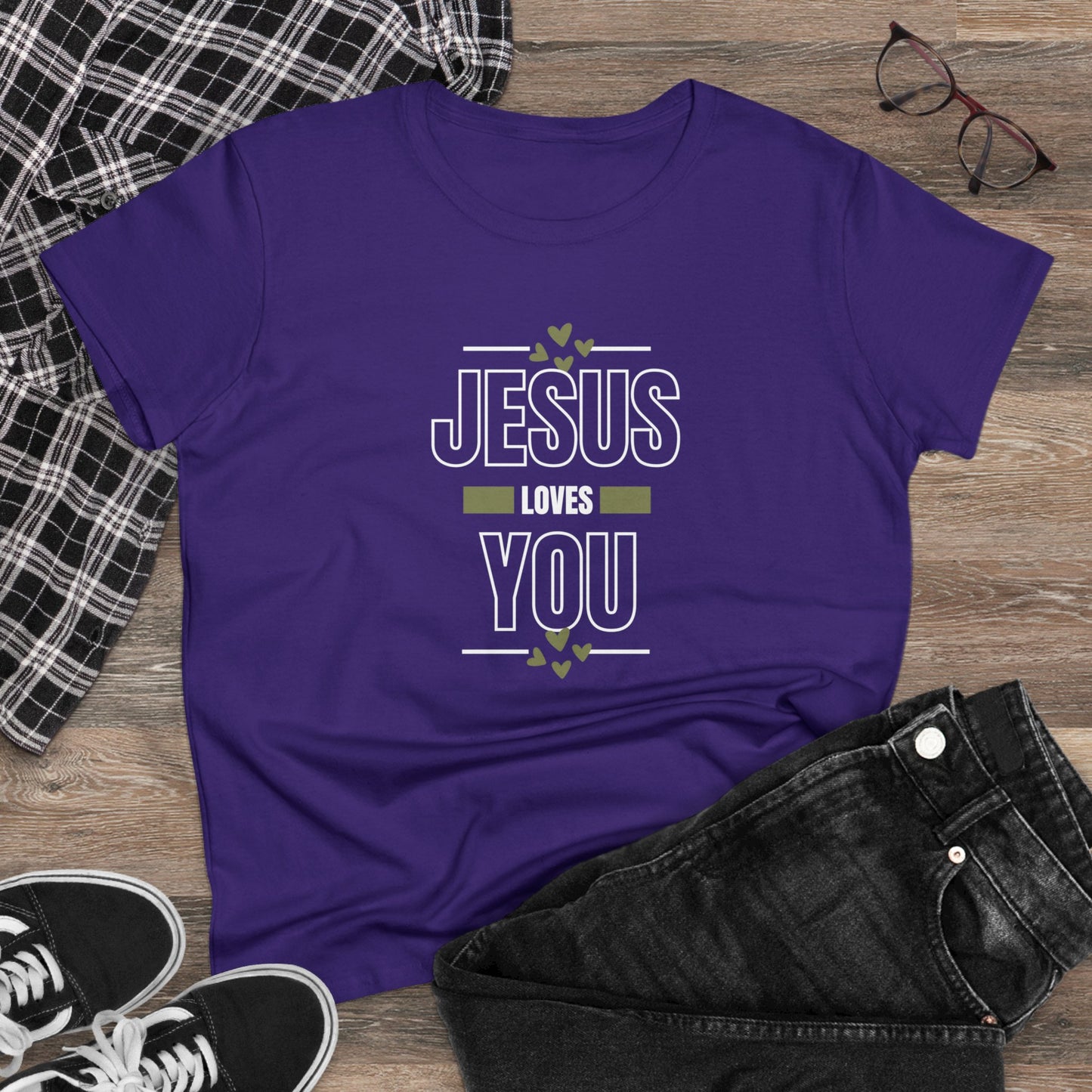 Jesus Love You Midweight Christian Women Tee