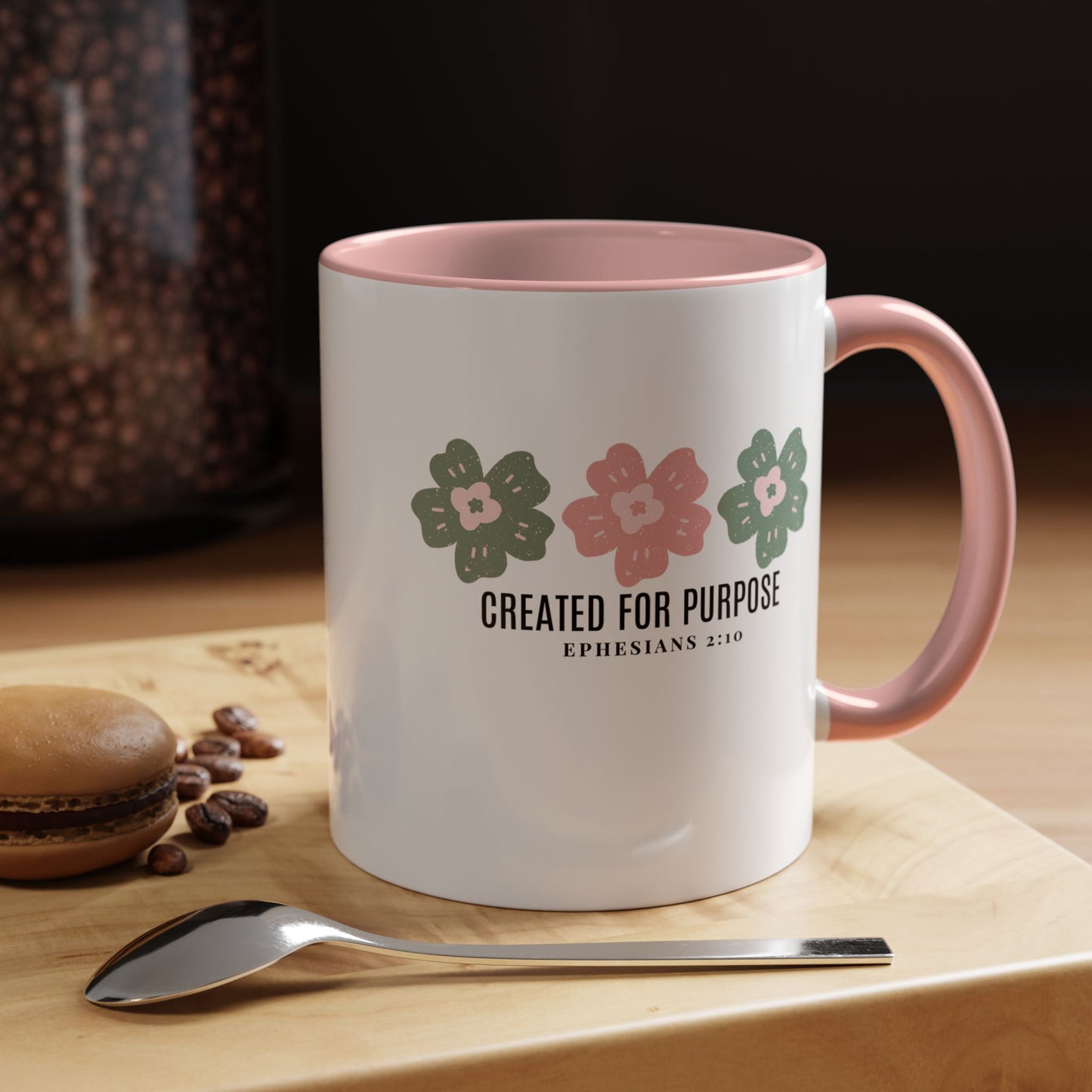Created for Purpose Mug with Bible Verse Christian coffee mugs