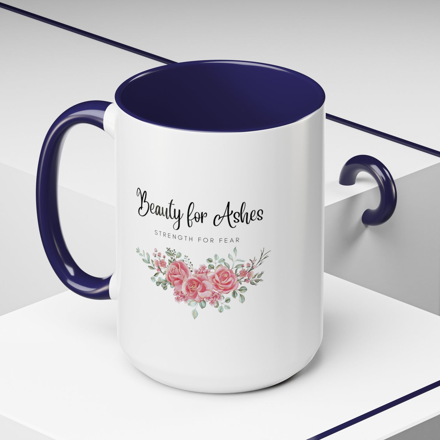 Beauty for Ashes Mug with Bible Verse Christian coffee mugs for Mom Christian Coffee Mug with Inspirational Message Accent Coffee Mug in 11oz Coffee Mug in 15 oz for coffee lovers