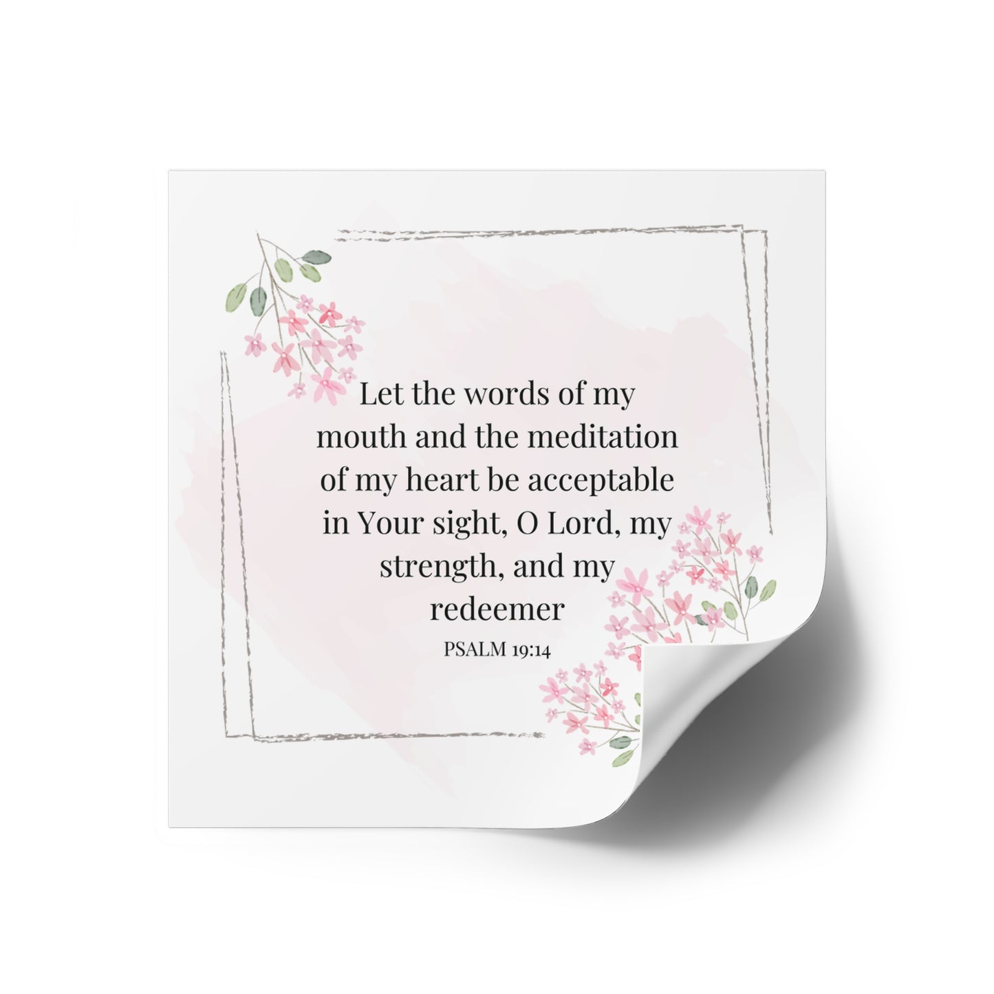Christian Stickers, Psalms 19:14 Notebook Stickers