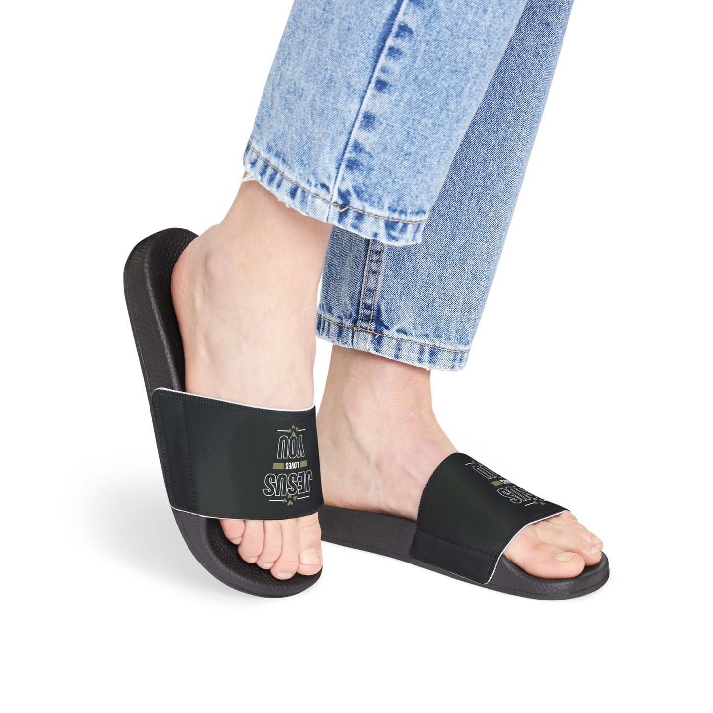 Jesus Loves You Christian Women's Removable Strap Sandals