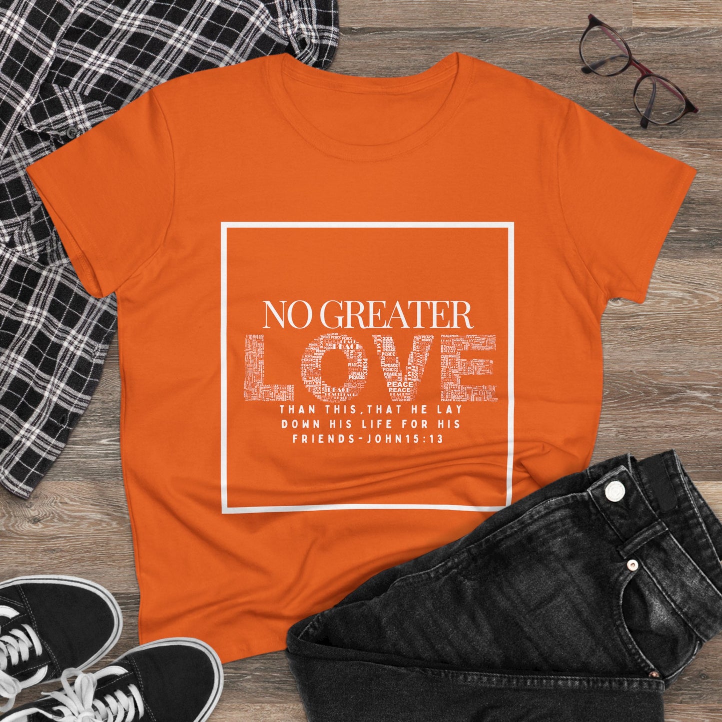 No Greater Love Women's Midweight Cotton Tshirt