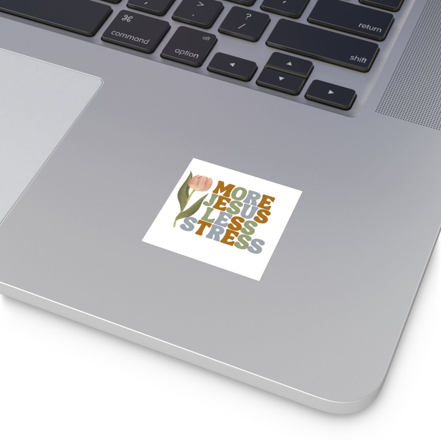 More Jesus Less Stress Sticker with Inspirational Message Christian Sticker