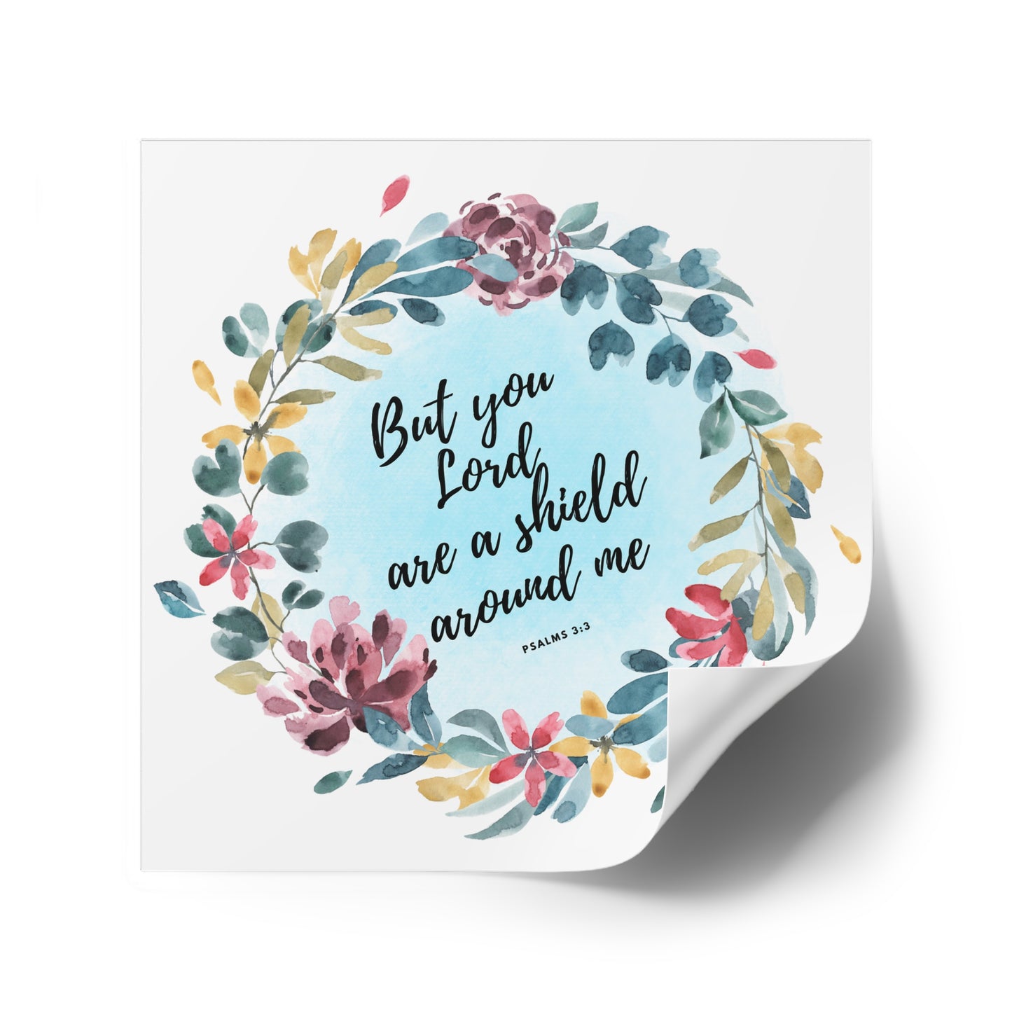 Christian Stickers, God is A Shield for Me, Devotional Journal Sticker, Christian Vinyl Sticker