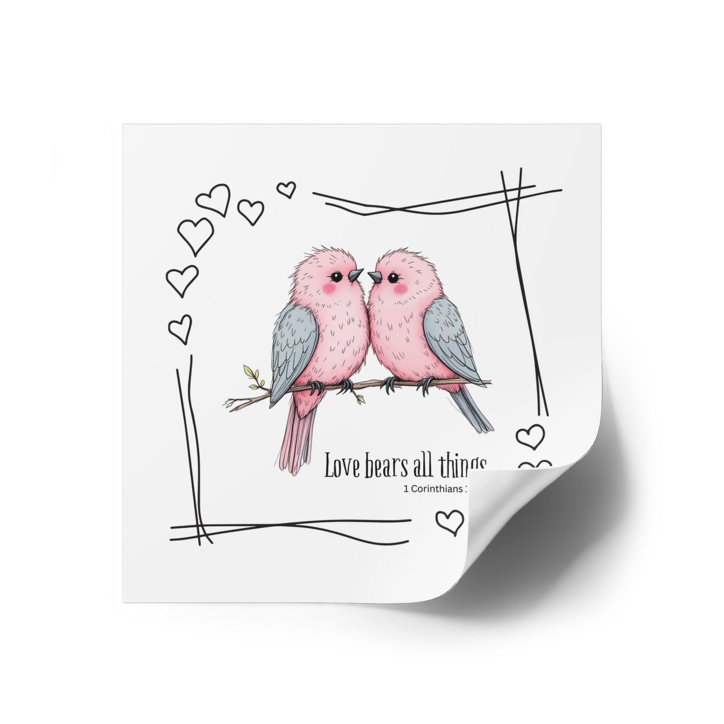 Christian Stickers, Love Bears All Things Sticker, Devotional Journal Sticker, Christian Vinyl Sticker, Christian Faith Sticker