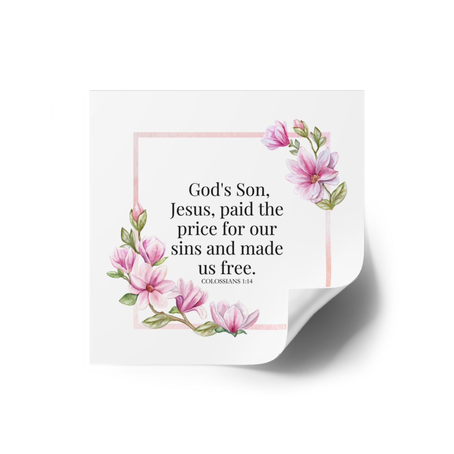 Christian Stickers, Jesus Paid The Price Sticker, Devotional Journal Sticker, Christian Vinyl Sticker