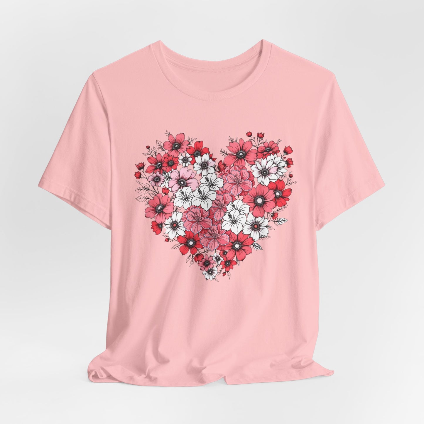 Love Heart and Flowers Tshirt