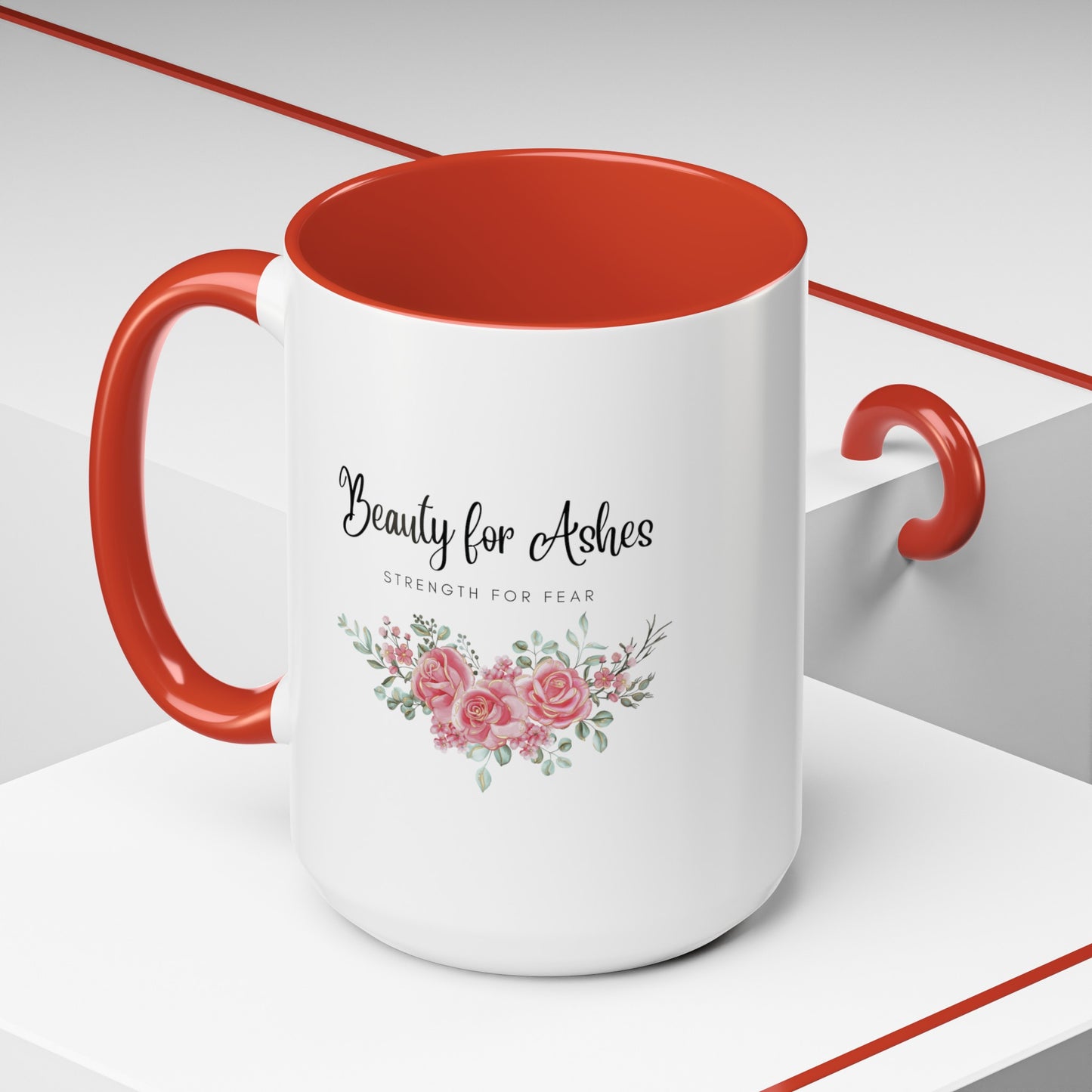 Beauty for Ashes Mug with Bible Verse Christian coffee mugs for Mom Christian Coffee Mug with Inspirational Message Accent Coffee Mug in 11oz Coffee Mug in 15 oz for coffee lovers