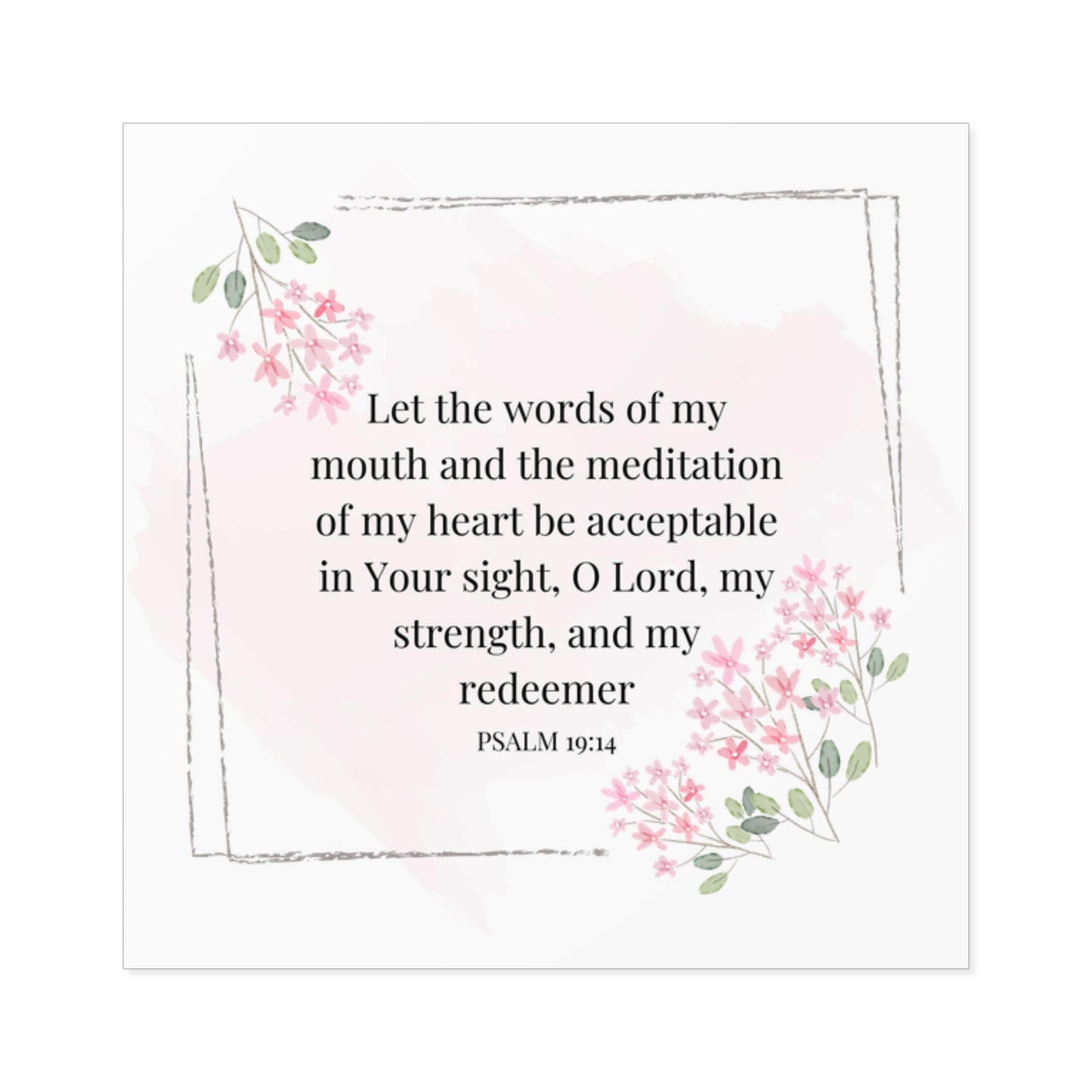 Christian Stickers, Psalms 19:14 Notebook Stickers