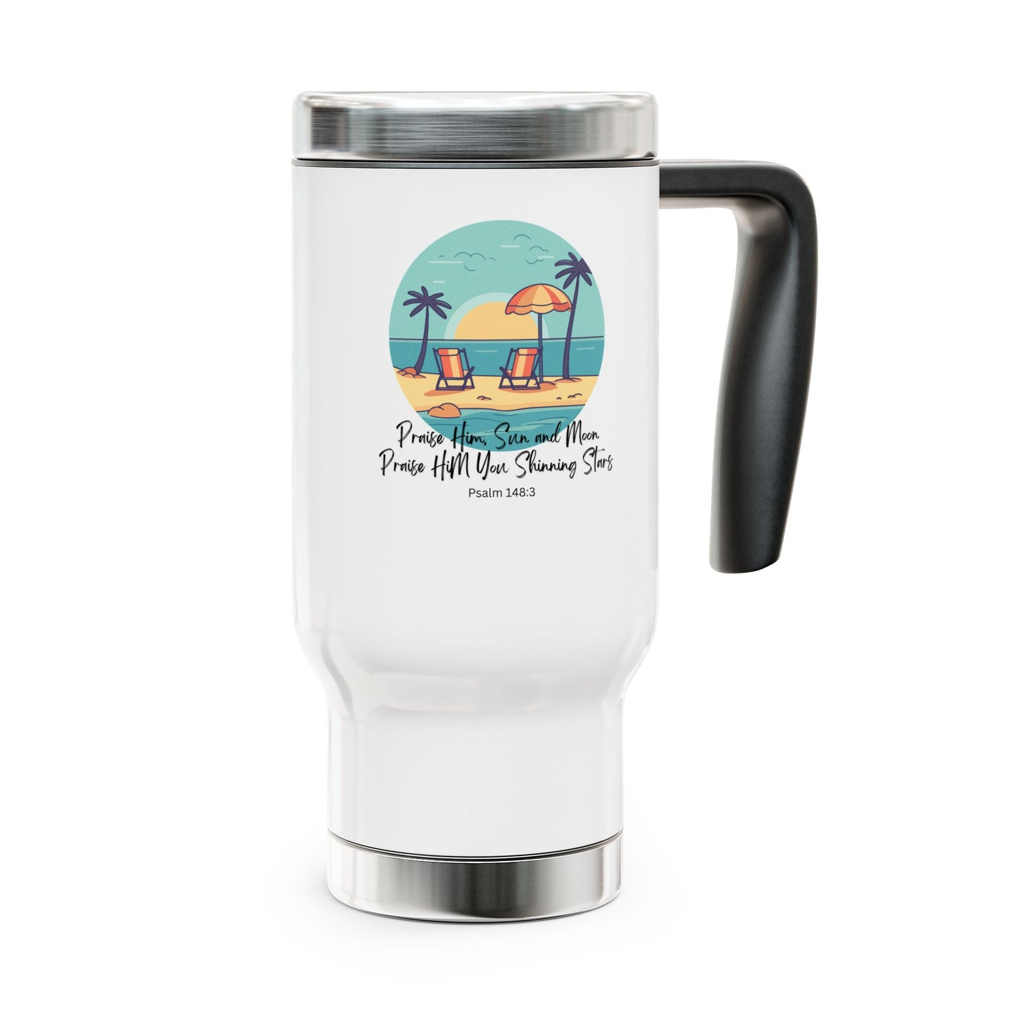 Praise Him Son Moon and Stars Christian Travel Mug