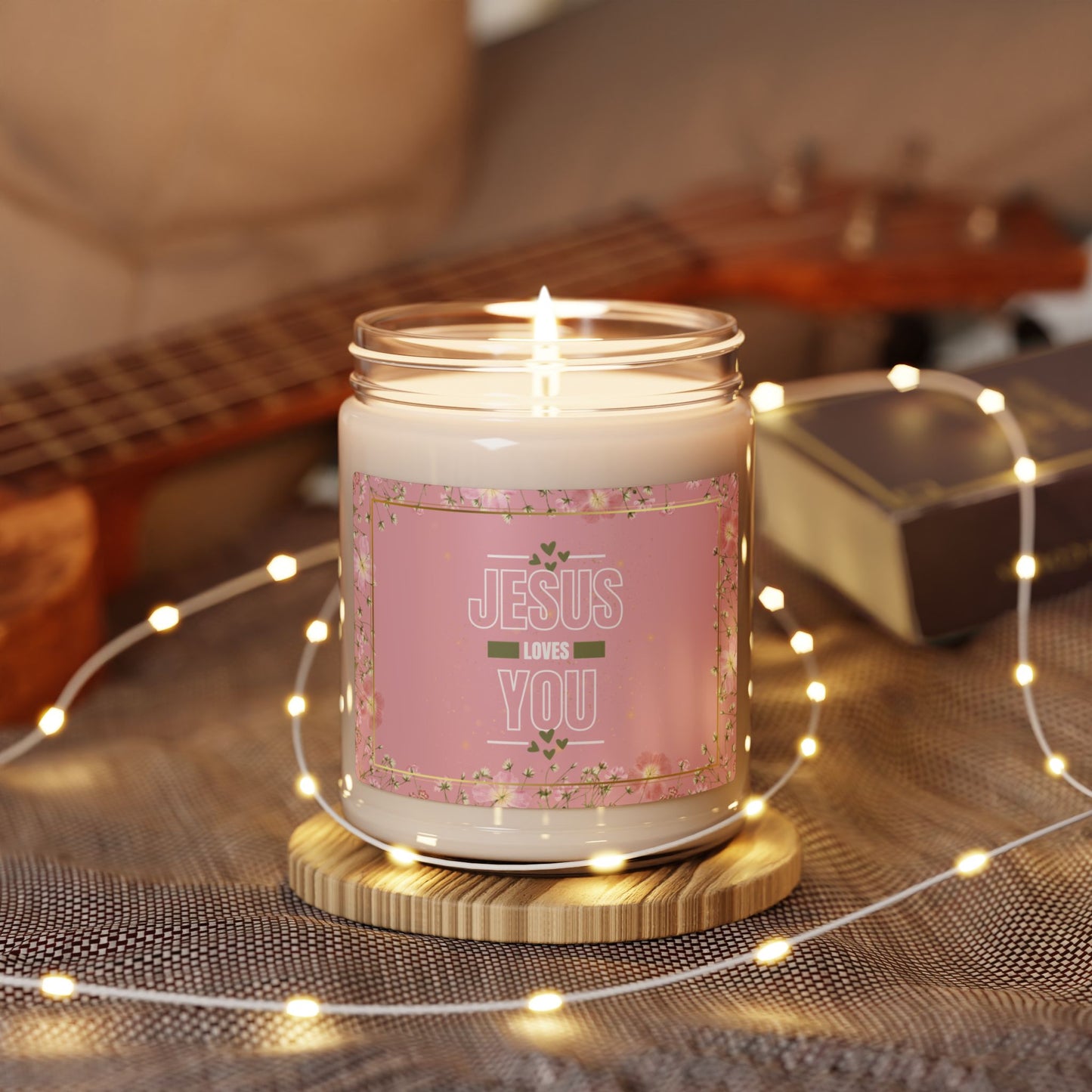 Jesus Loves You Christian Candle