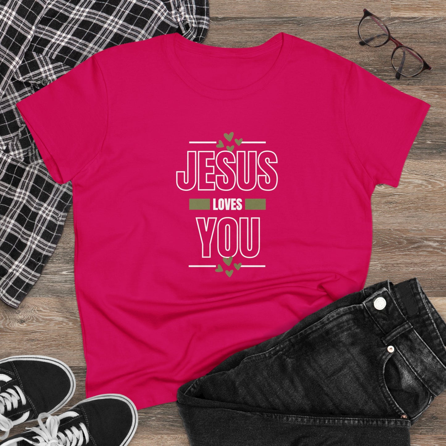 Jesus Love You Midweight Christian Women Tee