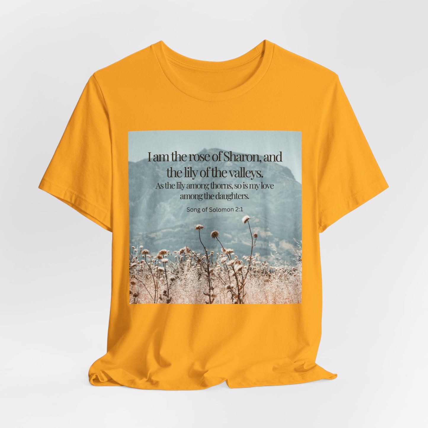 Rose of Sharon Christian Tshirt with Scripture