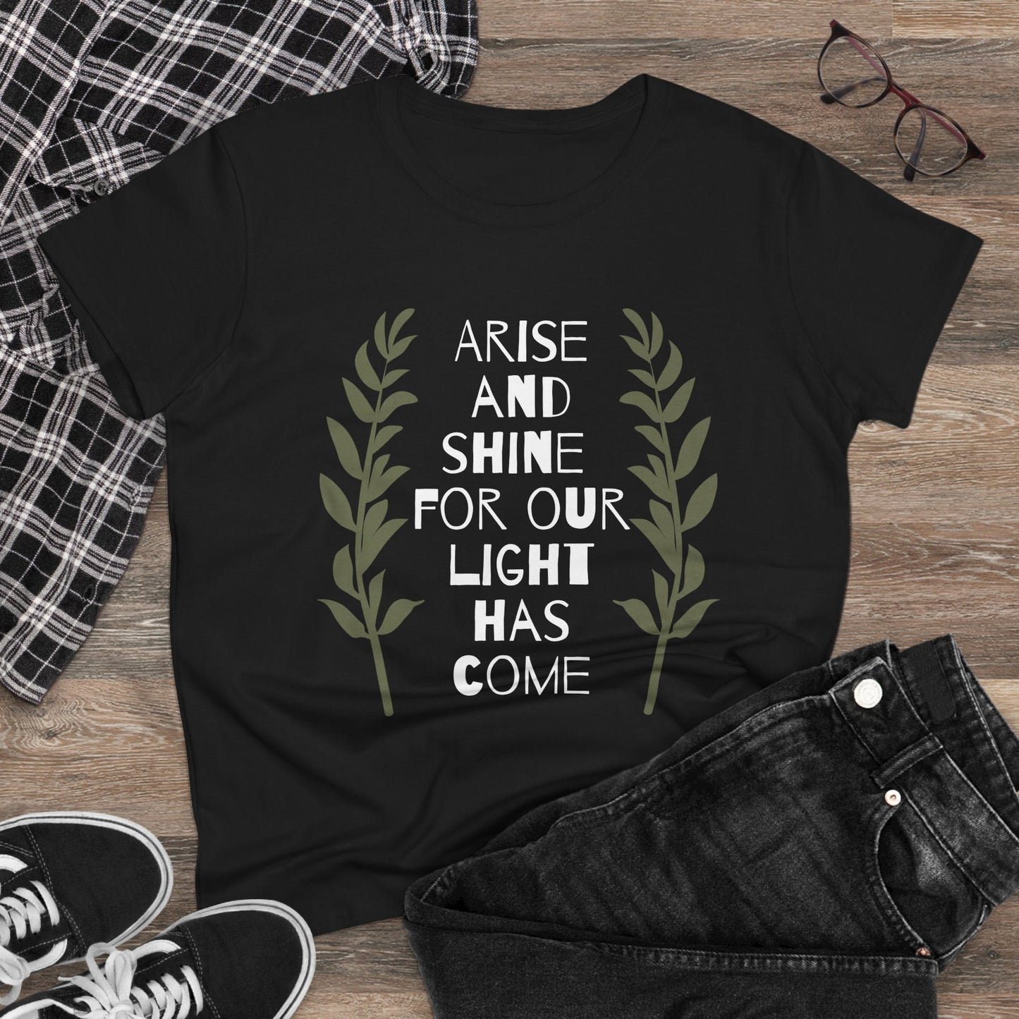 Arise and Shine Women's Midweight Cotton Tshirt