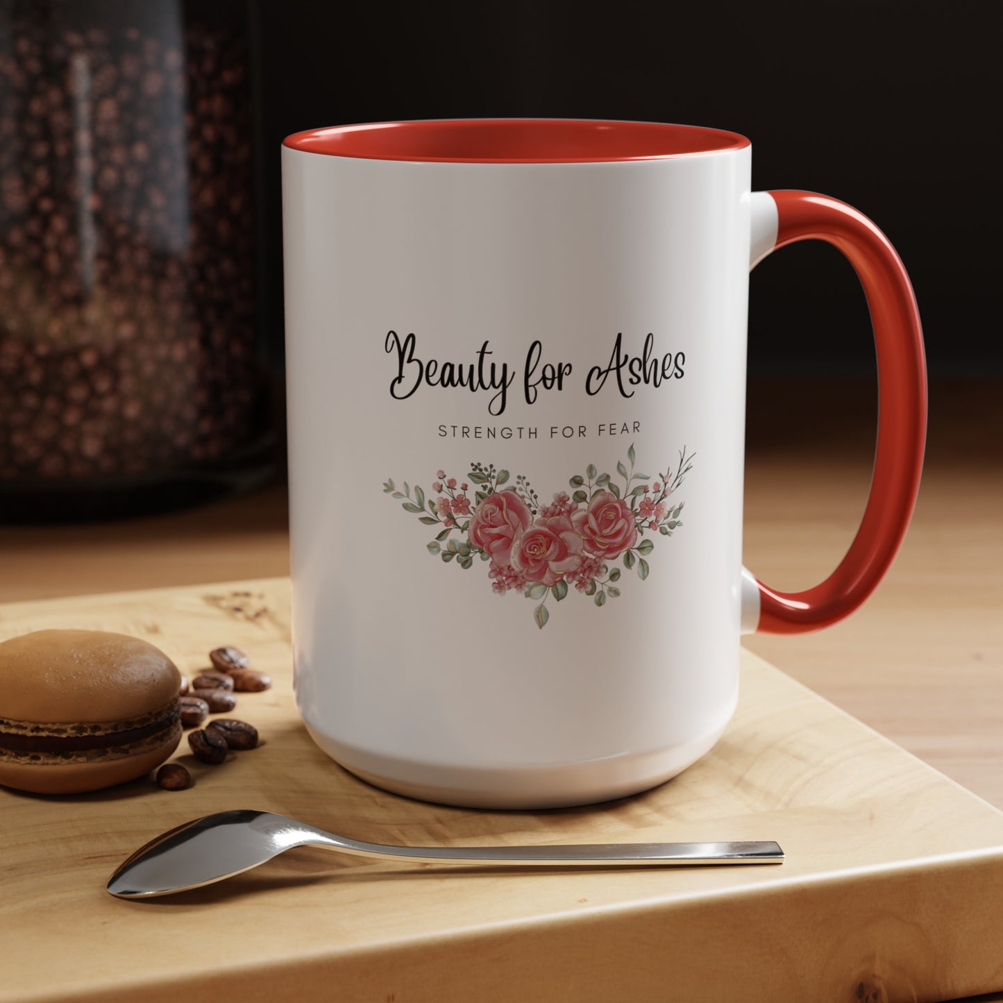 Beauty for Ashes Mug with Bible Verse Christian coffee mugs for Mom Christian Coffee Mug with Inspirational Message Accent Coffee Mug in 11oz Coffee Mug in 15 oz for coffee lovers